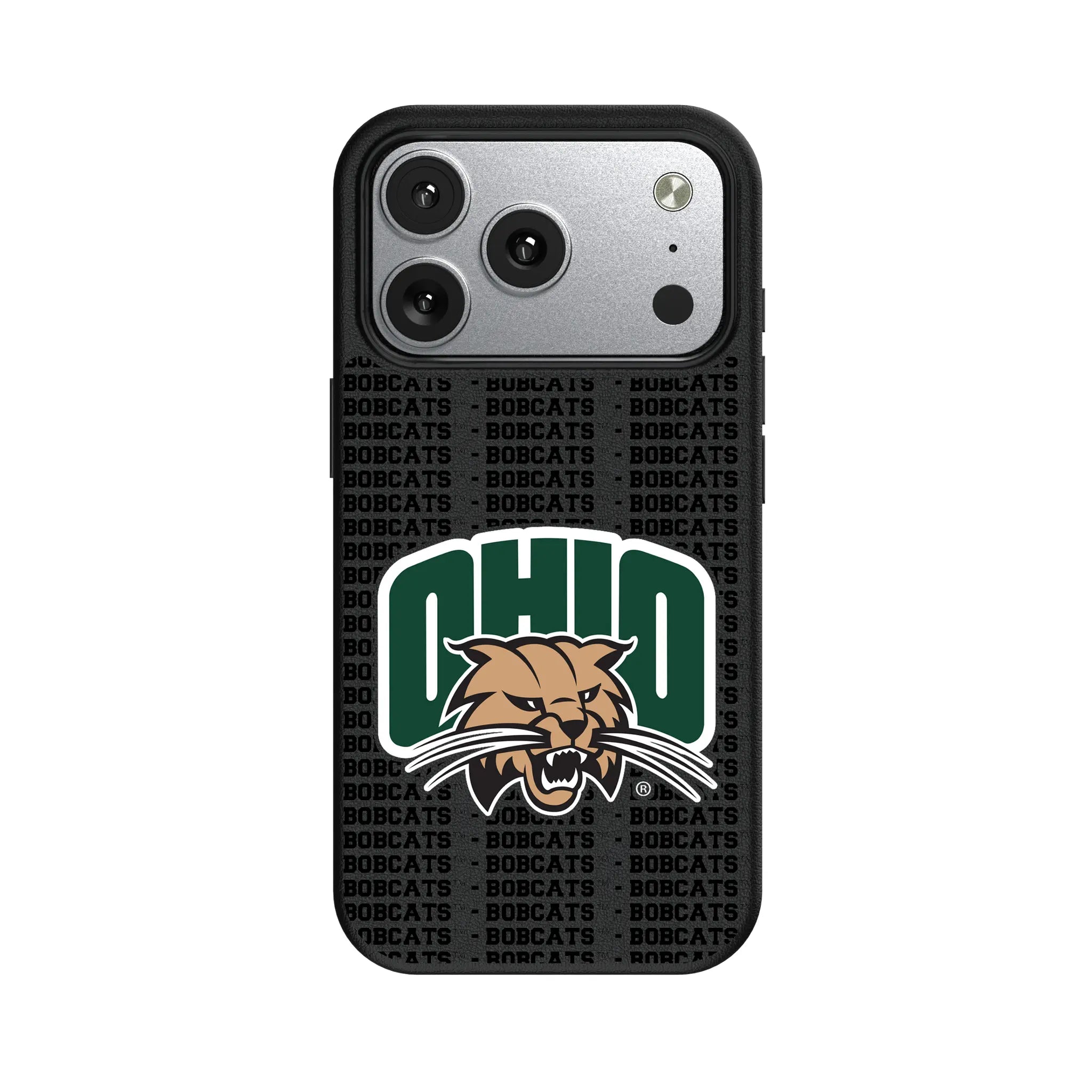 Ohio University Bobcats Text Backdrop MagSafe Compatible Phone Case for Apple iPhone