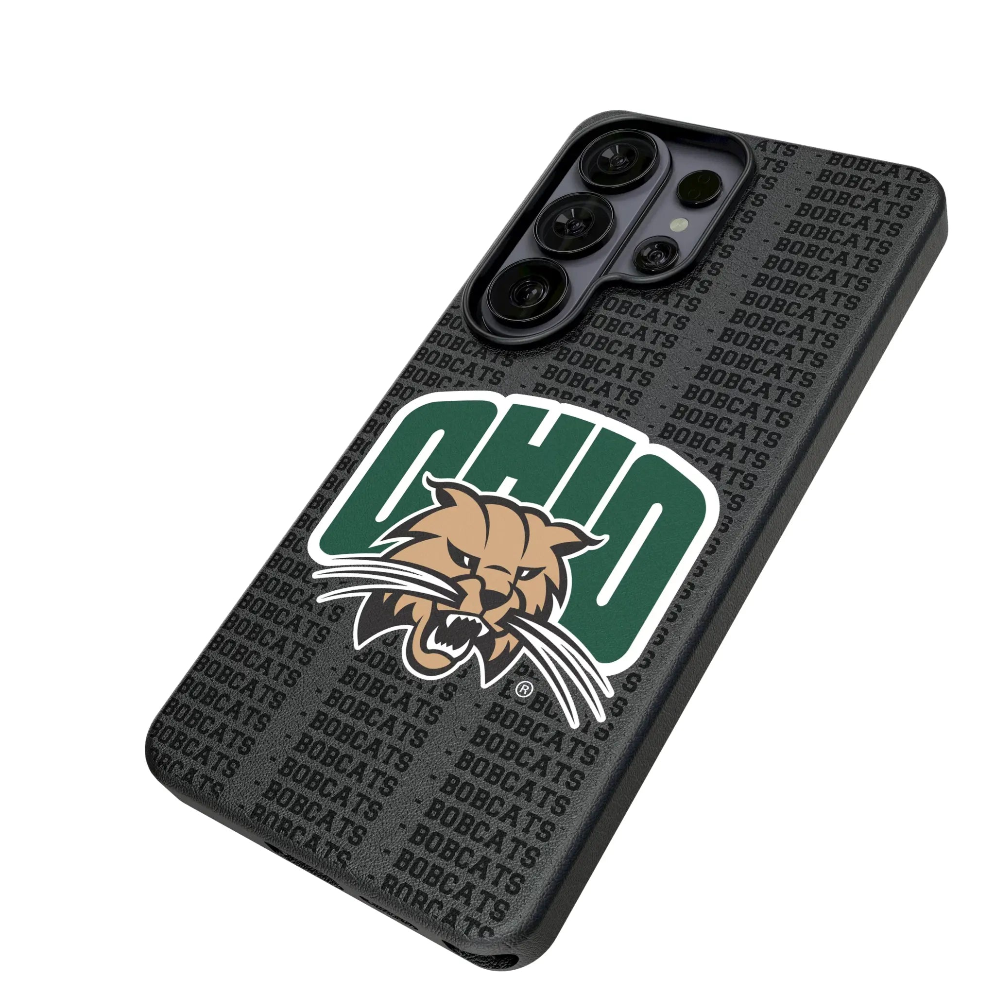 Ohio University Bobcats Text Backdrop MagSafe Compatible Phone Case for Samsung Galaxy