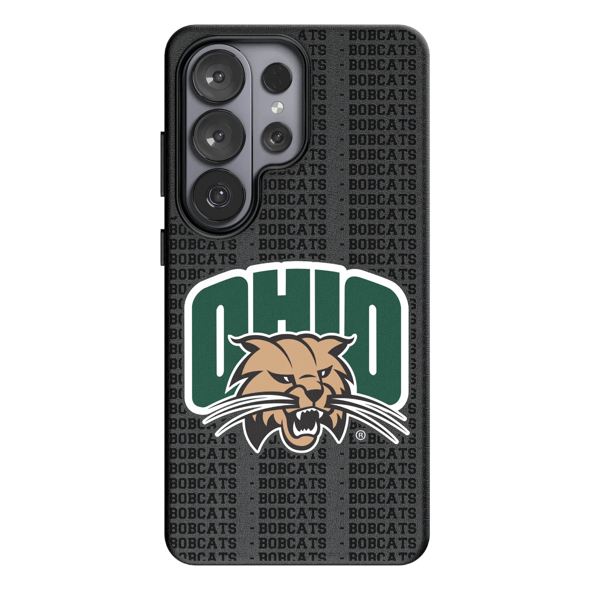Ohio University Bobcats Text Backdrop MagSafe Compatible Phone Case for Samsung Galaxy