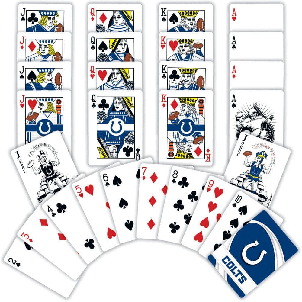 Indianapolis Colts Official 54 Card Deck - Playing Cards - Sports Gifts, Sports Memorabilia, Sports Collectibles, Fan Shop