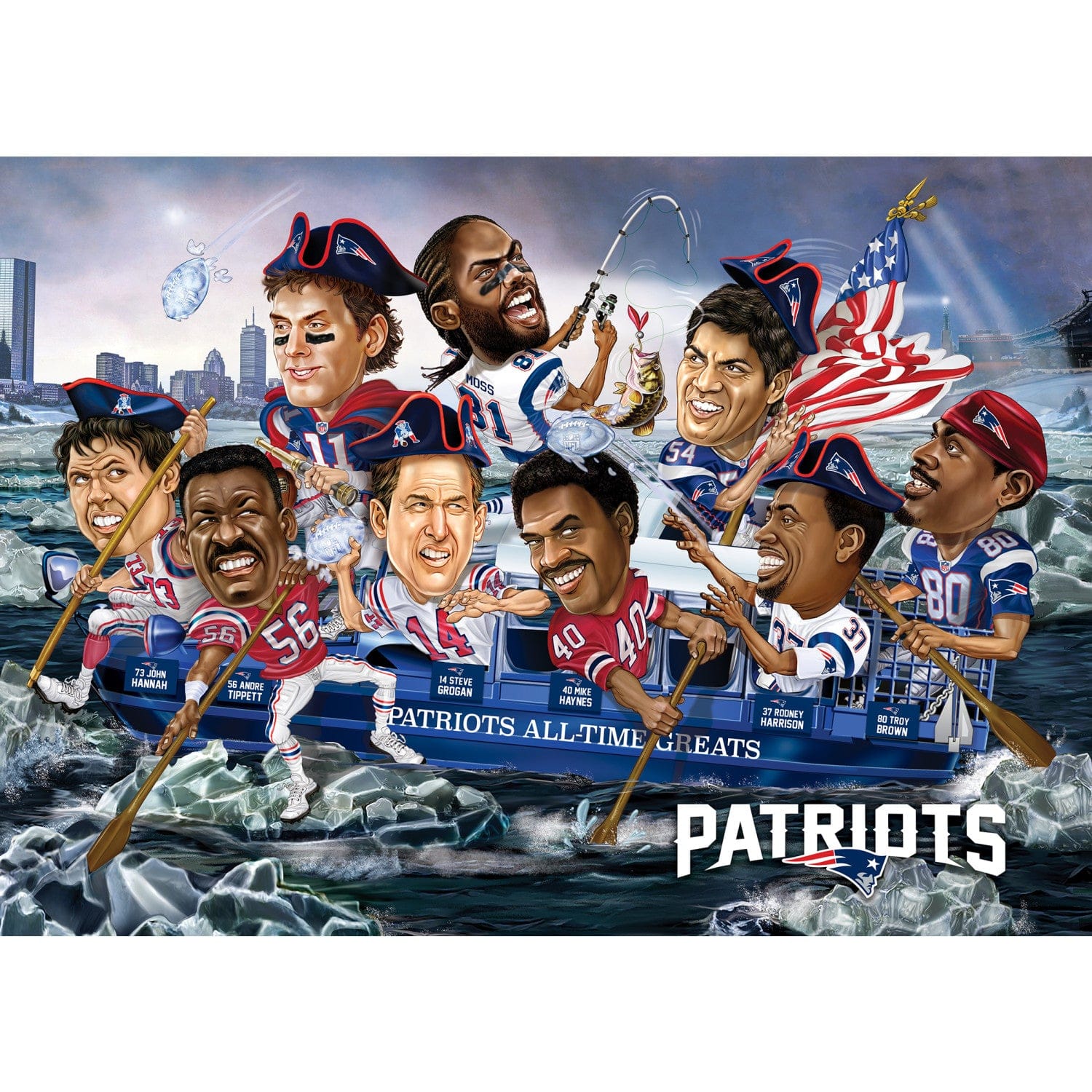New England Patriots Legends 500-Piece Jigsaw Puzzle - Sports Gifts, Sports Memorabilia, Sports Collectibles, Fan Shop