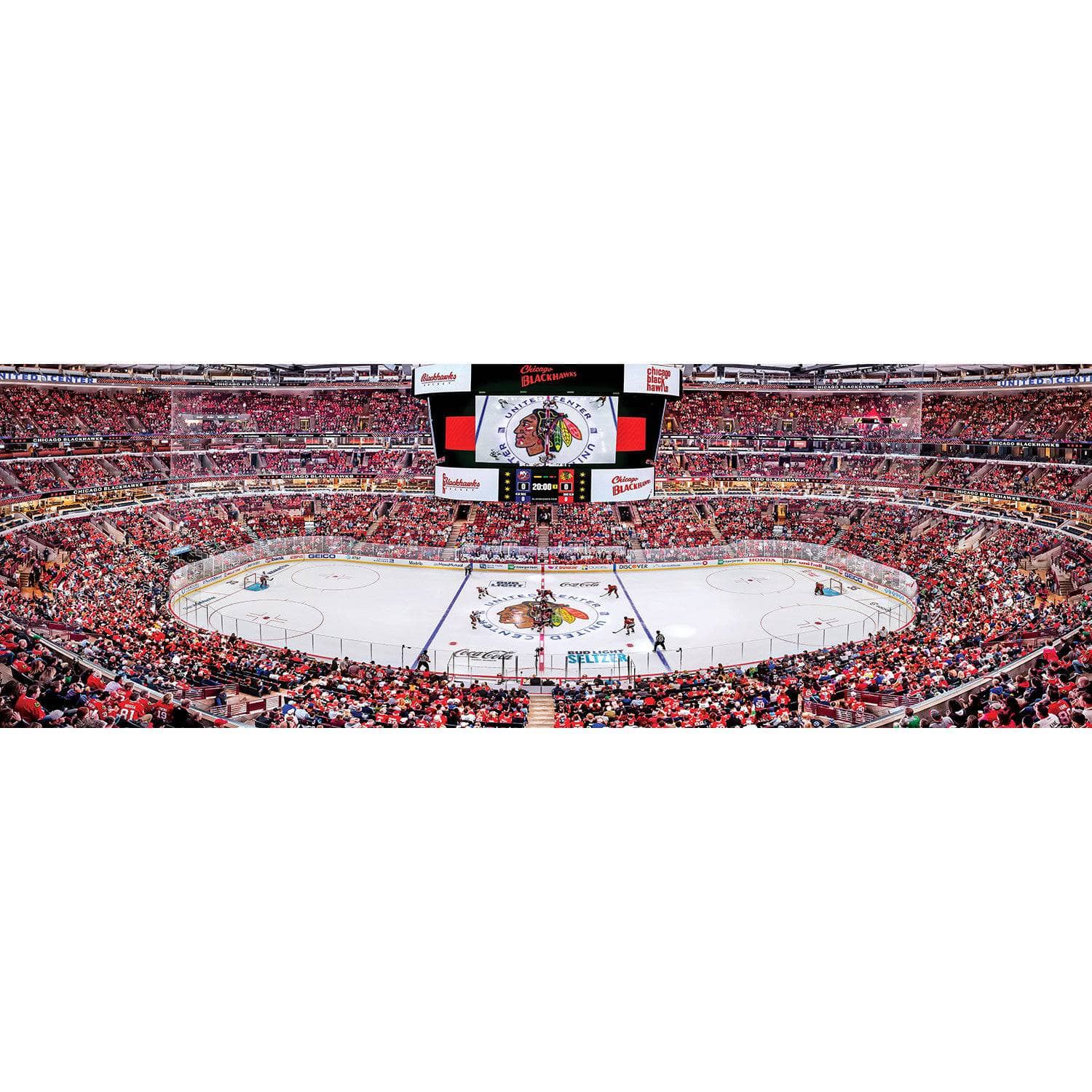 Chicago Blackhawks 1000 Piece Panoramic Jigsaw Puzzle - Sports Gifts, Sports Memorabilia, Sports Collectibles, Fan Shop