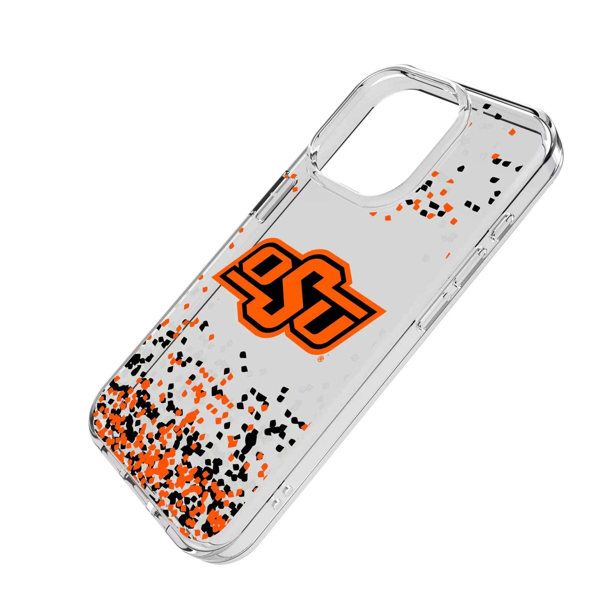 Oklahoma State University Cowboys Confetti Clear Phone Case for Apple iPhone