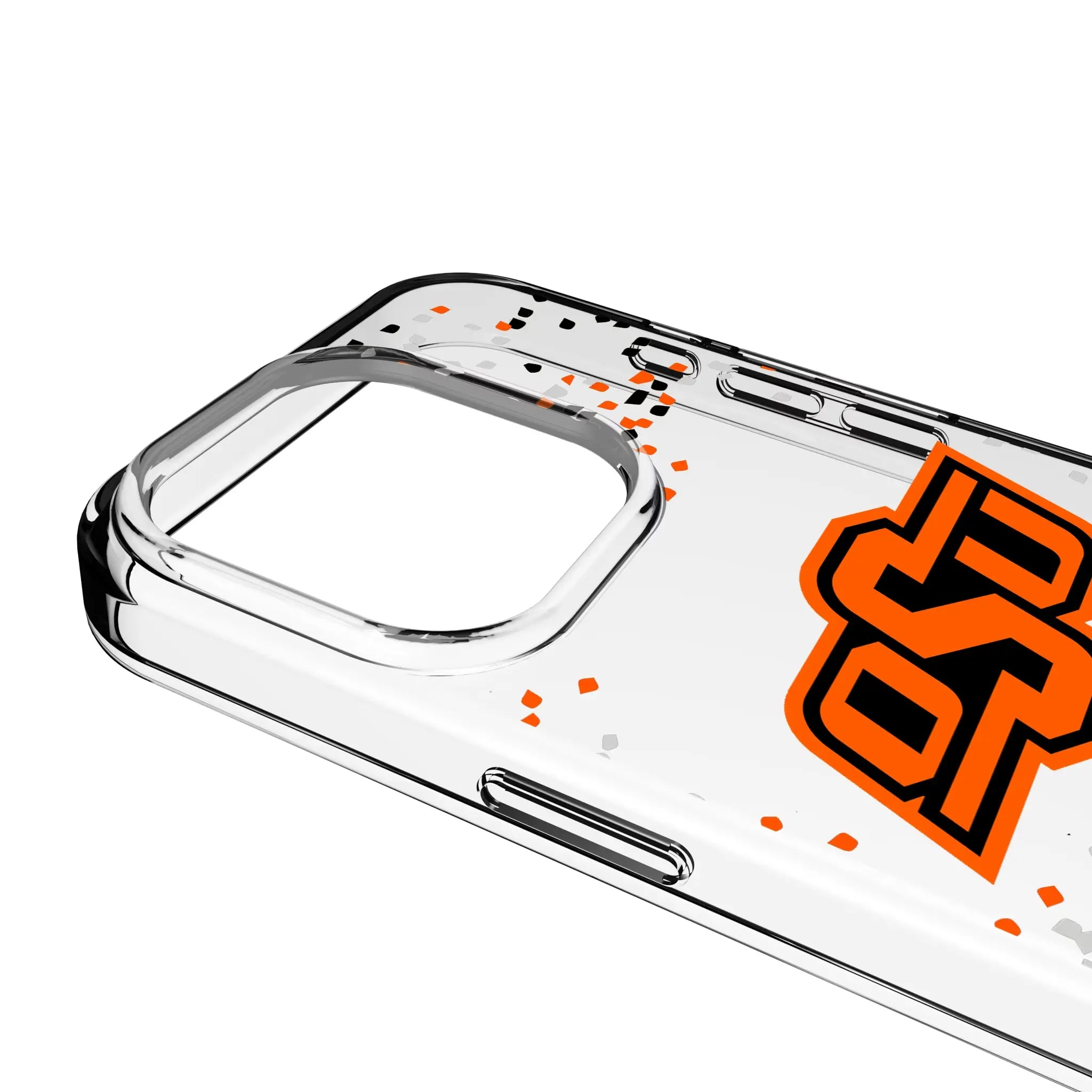 Oklahoma State University Cowboys Confetti Clear Phone Case for Apple iPhone