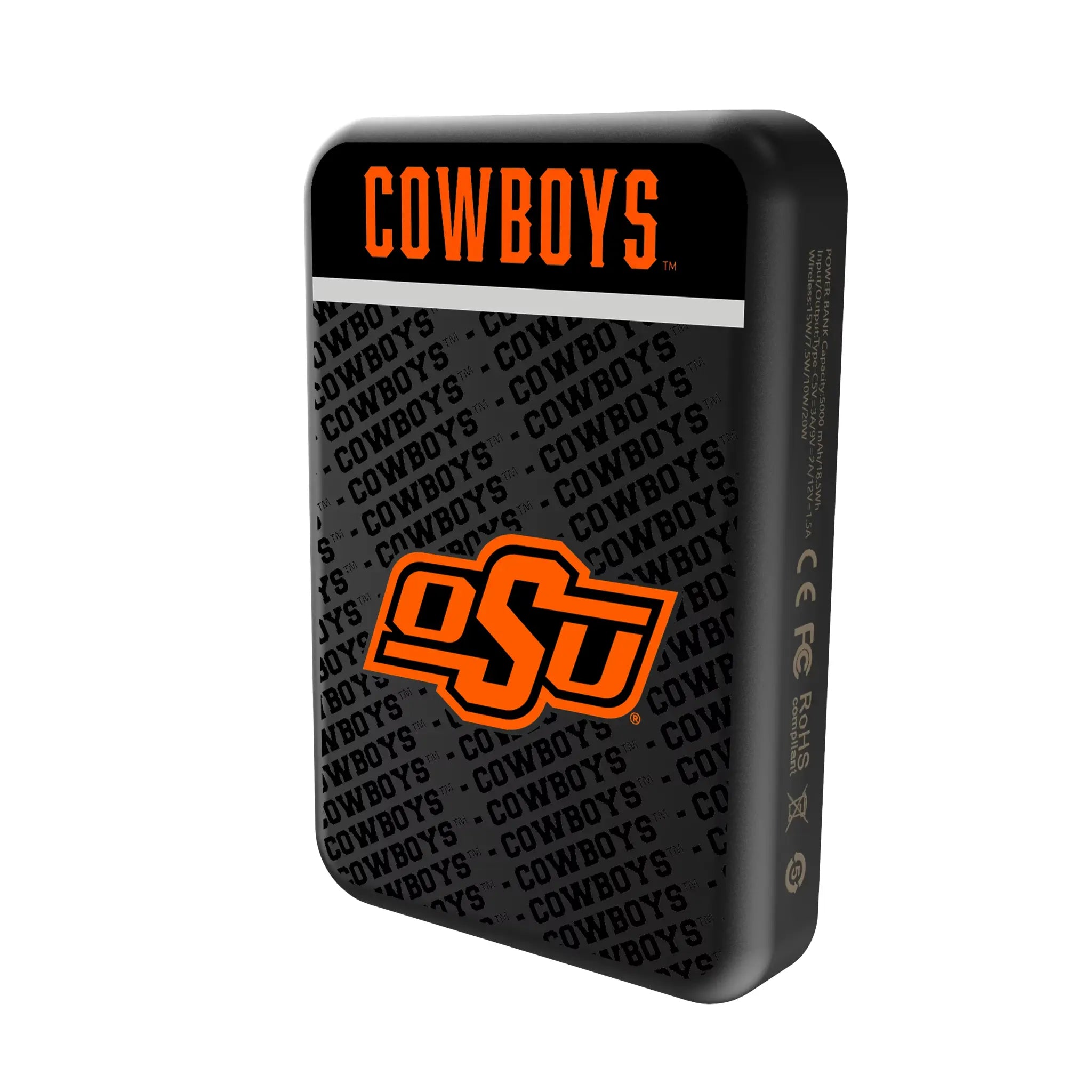 Oklahoma State University Cowboys Endzone Plus Wireless Mag Power Bank
