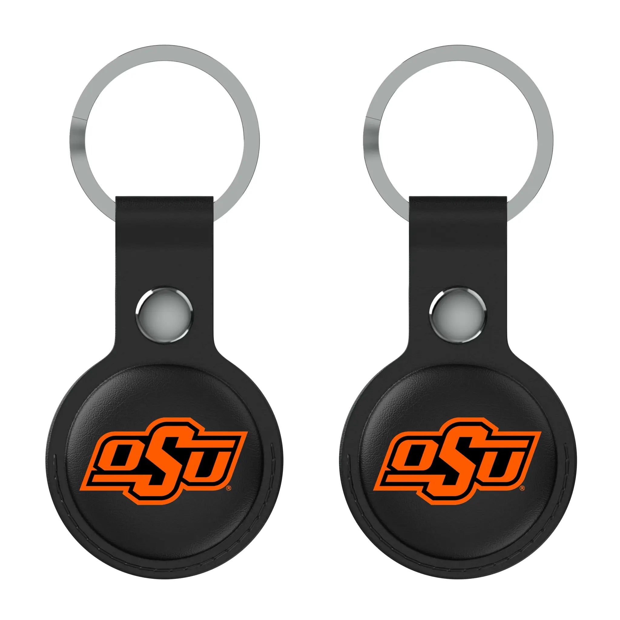 Oklahoma State University Cowboys Insignia Black Airtag Holder 2-Pack