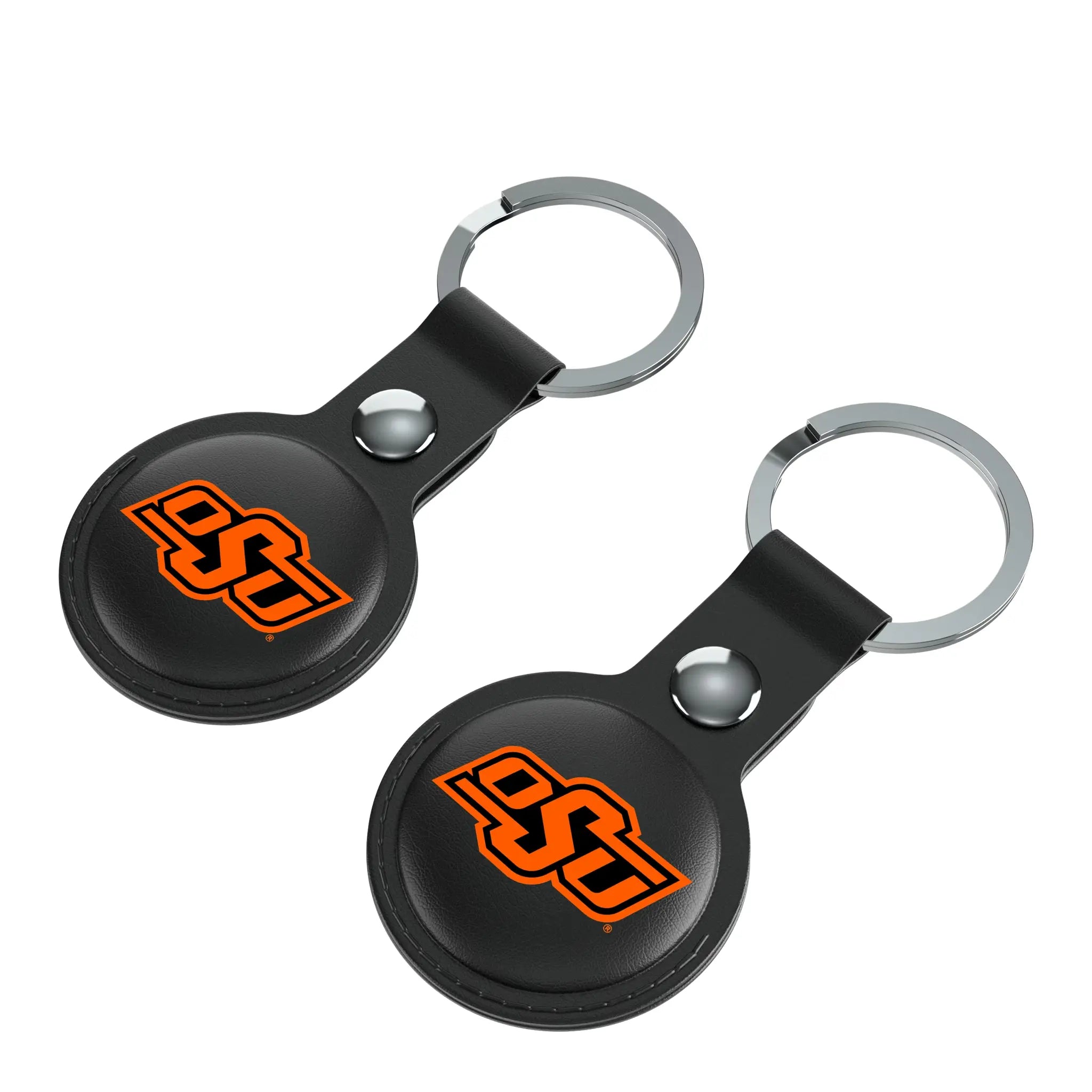 Oklahoma State University Cowboys Insignia Black Airtag Holder 2-Pack