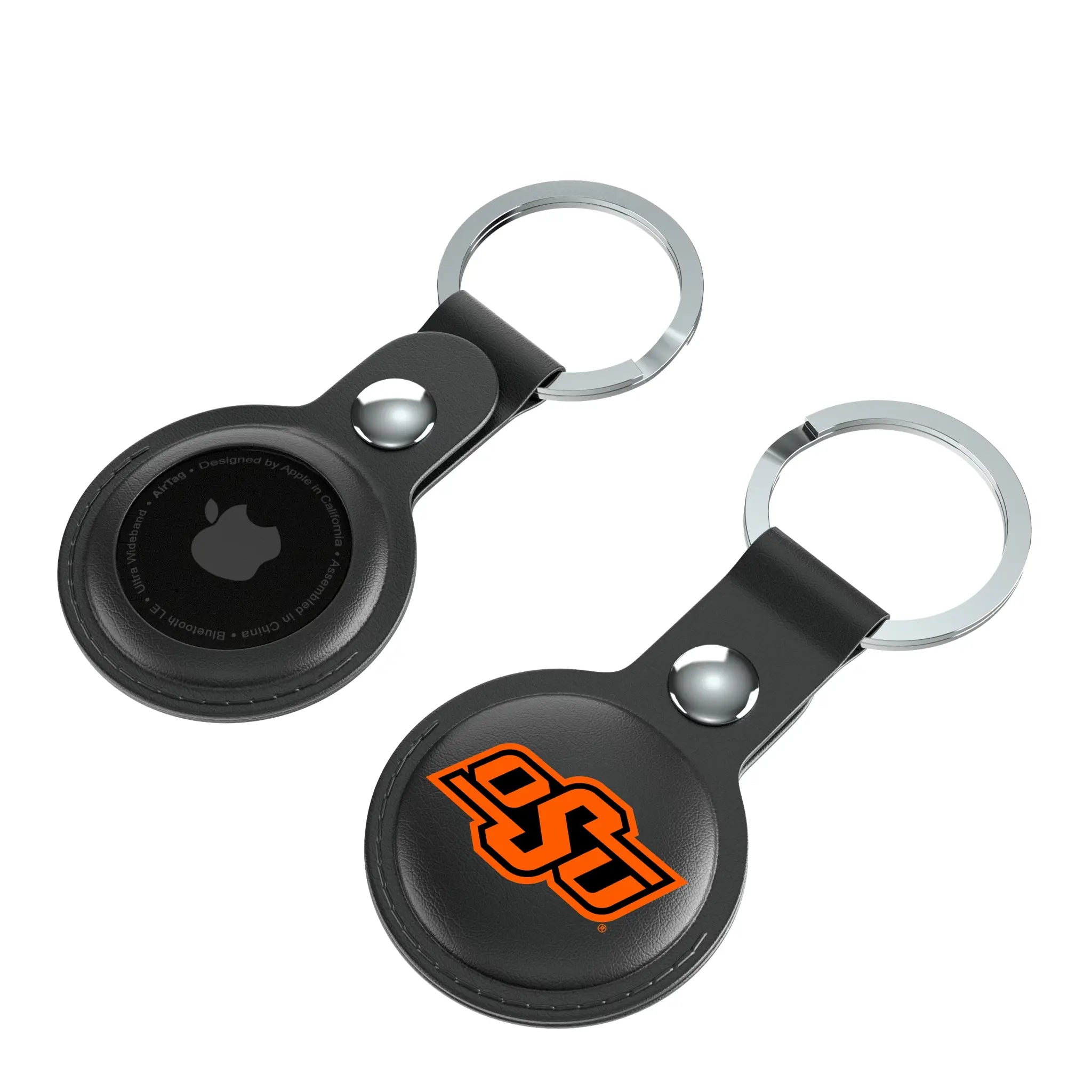 Oklahoma State University Cowboys Insignia Black Airtag Holder 2-Pack