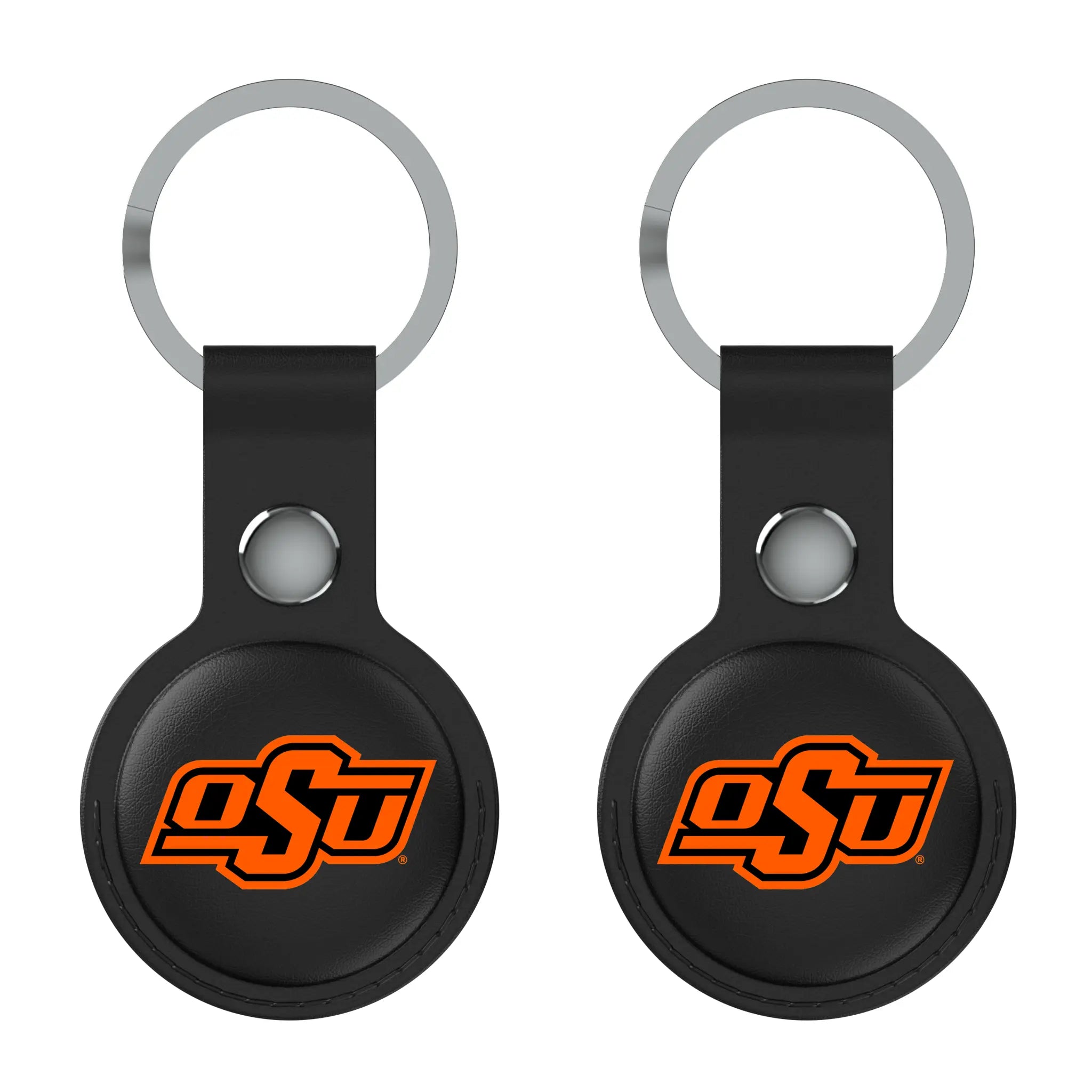Oklahoma State University Cowboys Insignia Black Airtag Holder 2-Pack