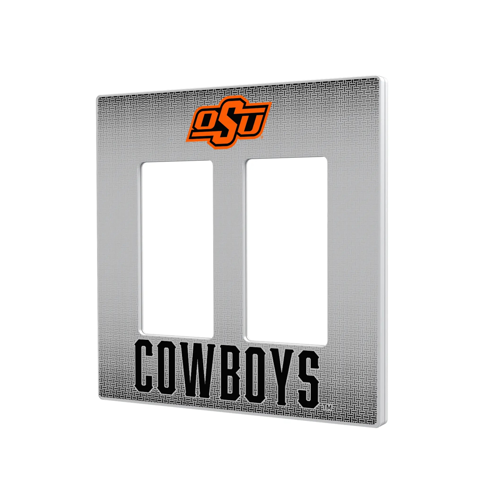 Oklahoma State University Cowboys Linen Hidden-Screw Light Switch Plate