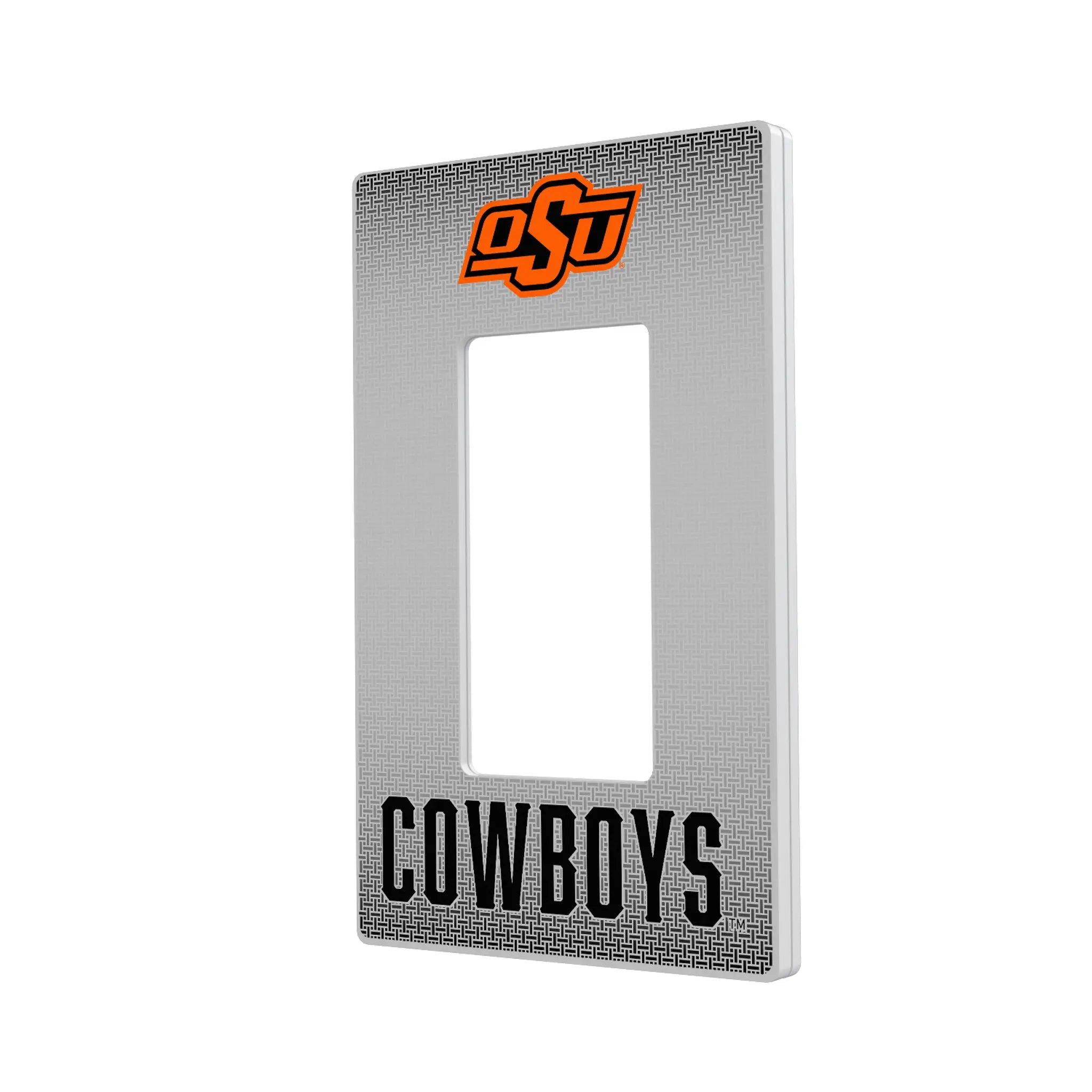 Oklahoma State University Cowboys Linen Hidden-Screw Light Switch Plate