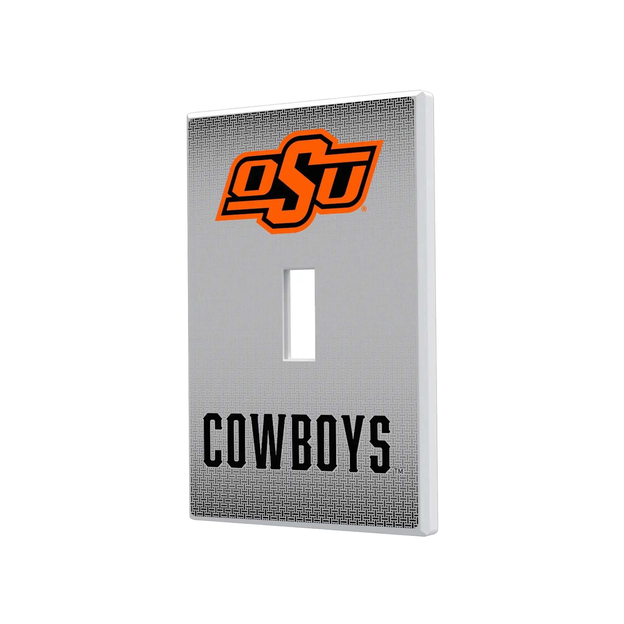 Oklahoma State University Cowboys Linen Hidden-Screw Light Switch Plate