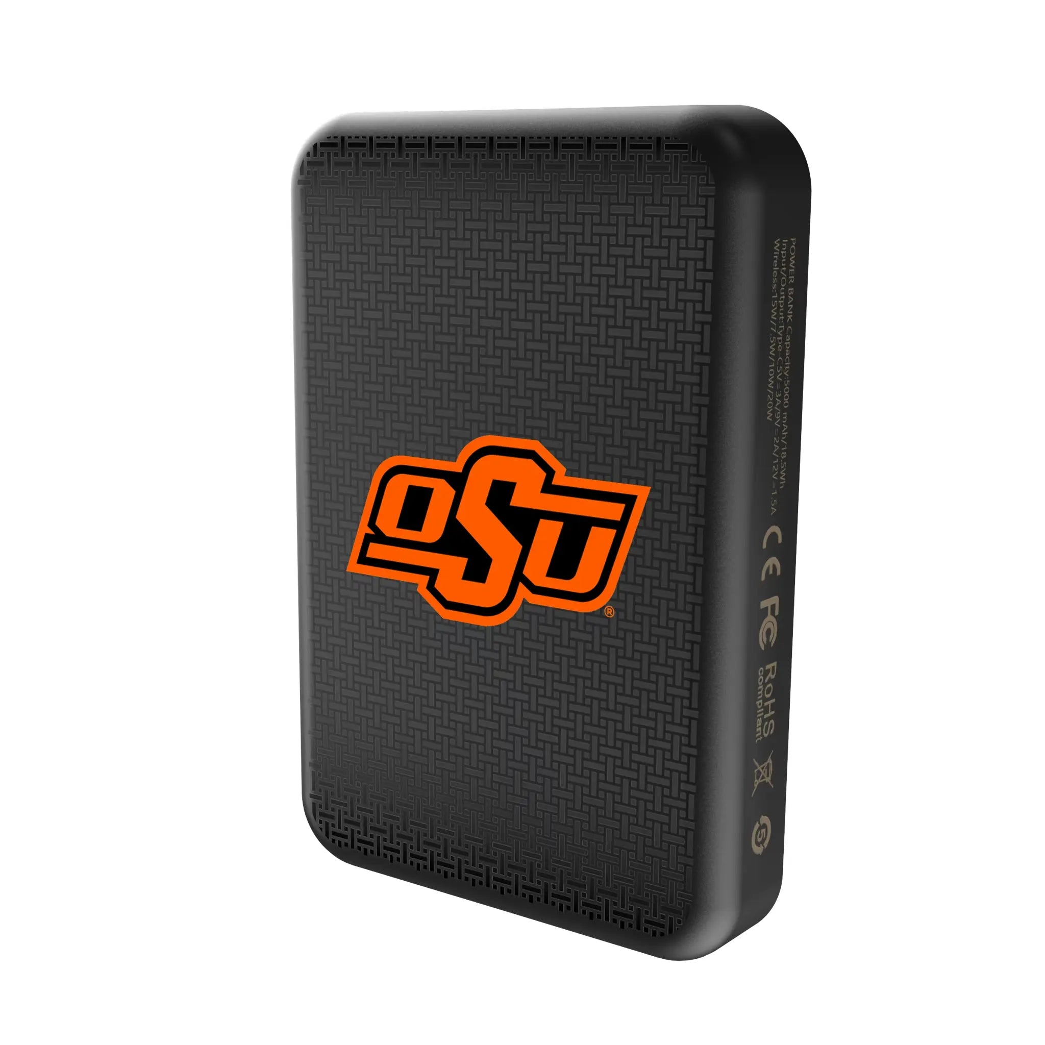 Oklahoma State University Cowboys Linen Wireless Mag Power Bank