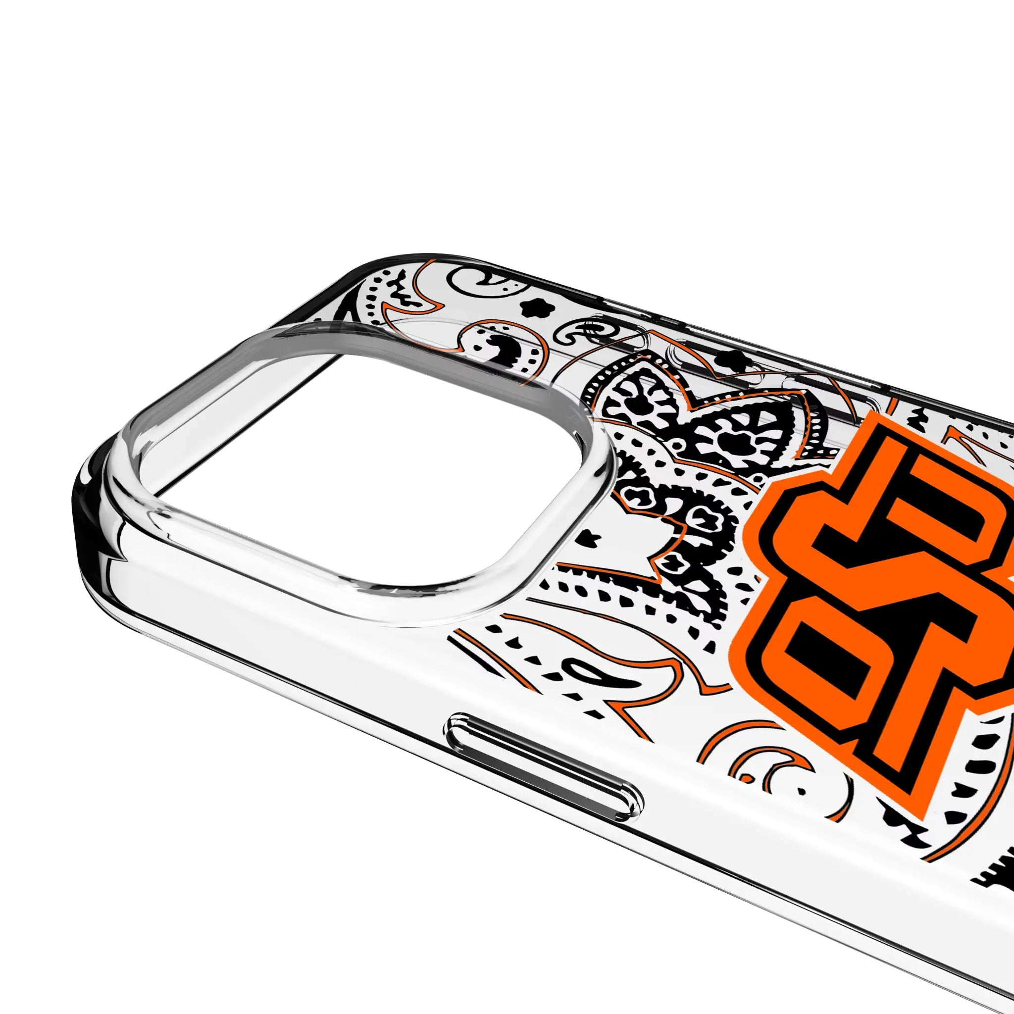 Oklahoma State University Cowboys Paisley Clear Phone Case for Apple iPhone