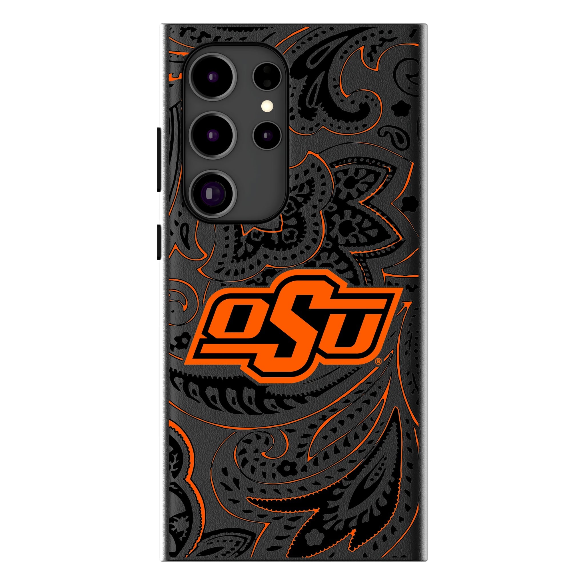 Oklahoma State University Cowboys Paisley MagSafe Compatible Phone Case for Samsung Galaxy