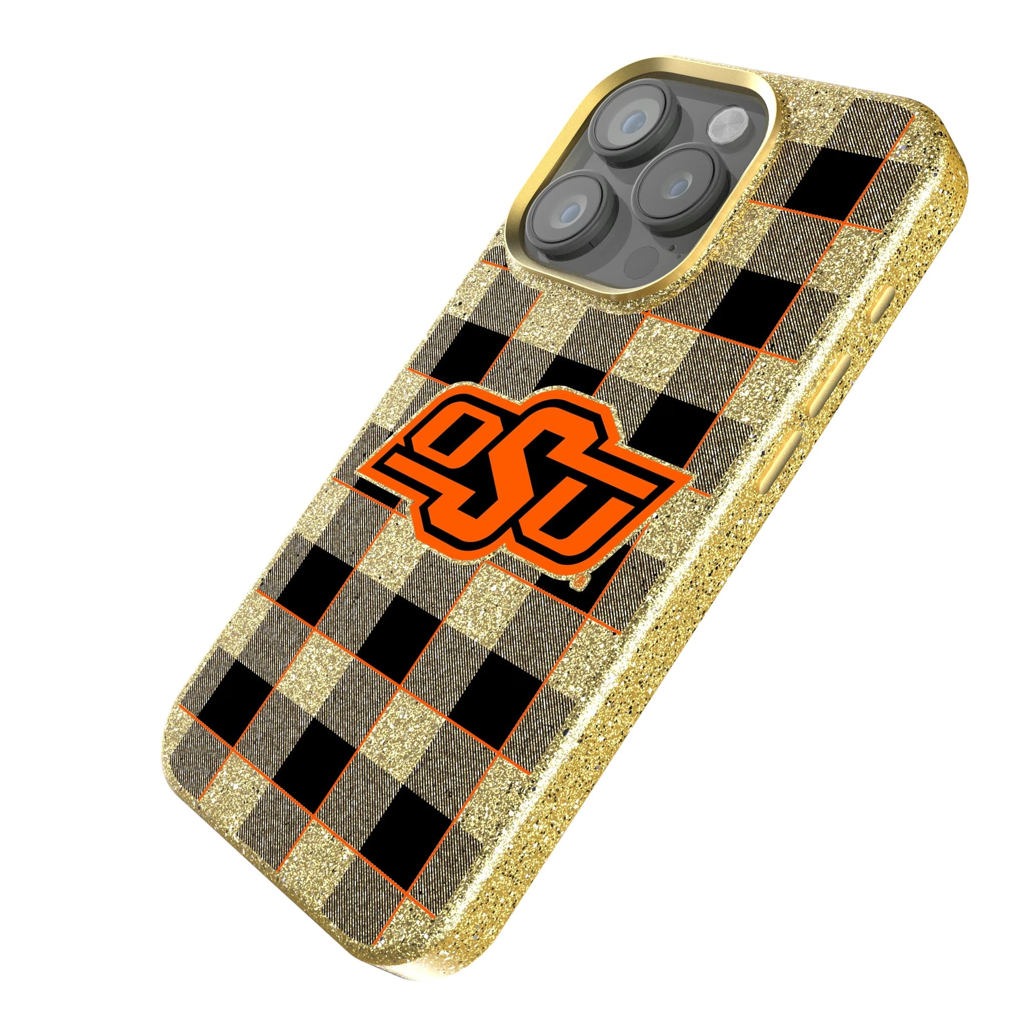 Oklahoma State University Cowboys Plaid Bling Phone Case