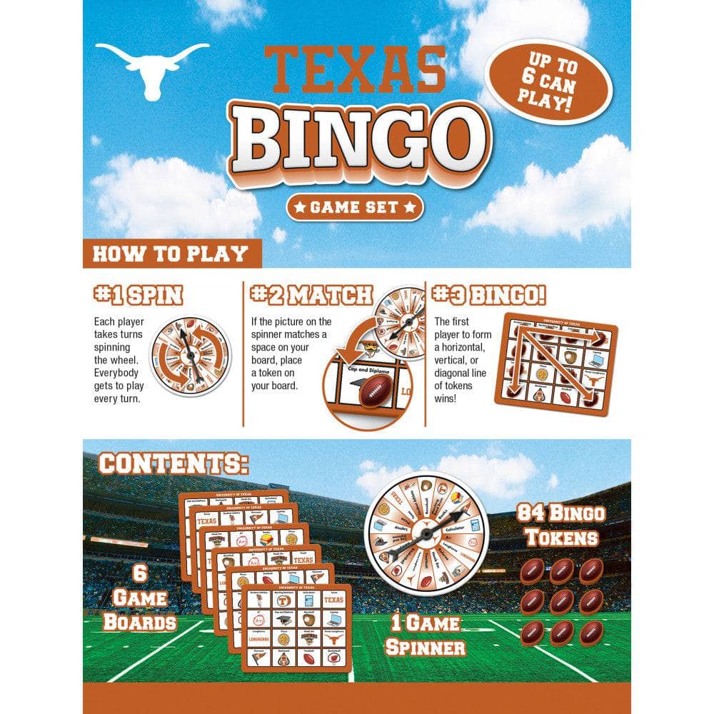 Texas Longhorns NCAA Bingo Game