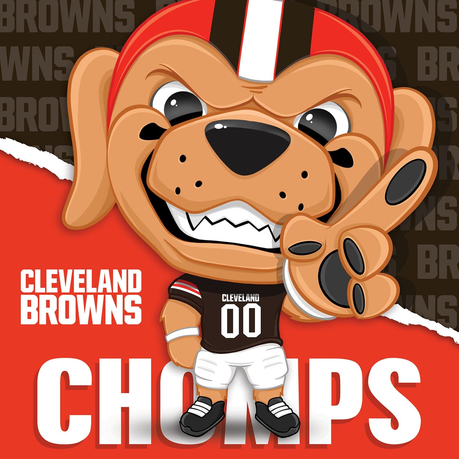 Chomps Cleveland Browns Mascot 100-Piece Jigsaw Puzzle - Sports Gifts, Sports Memorabilia, Sports Collectibles, Fan Shop