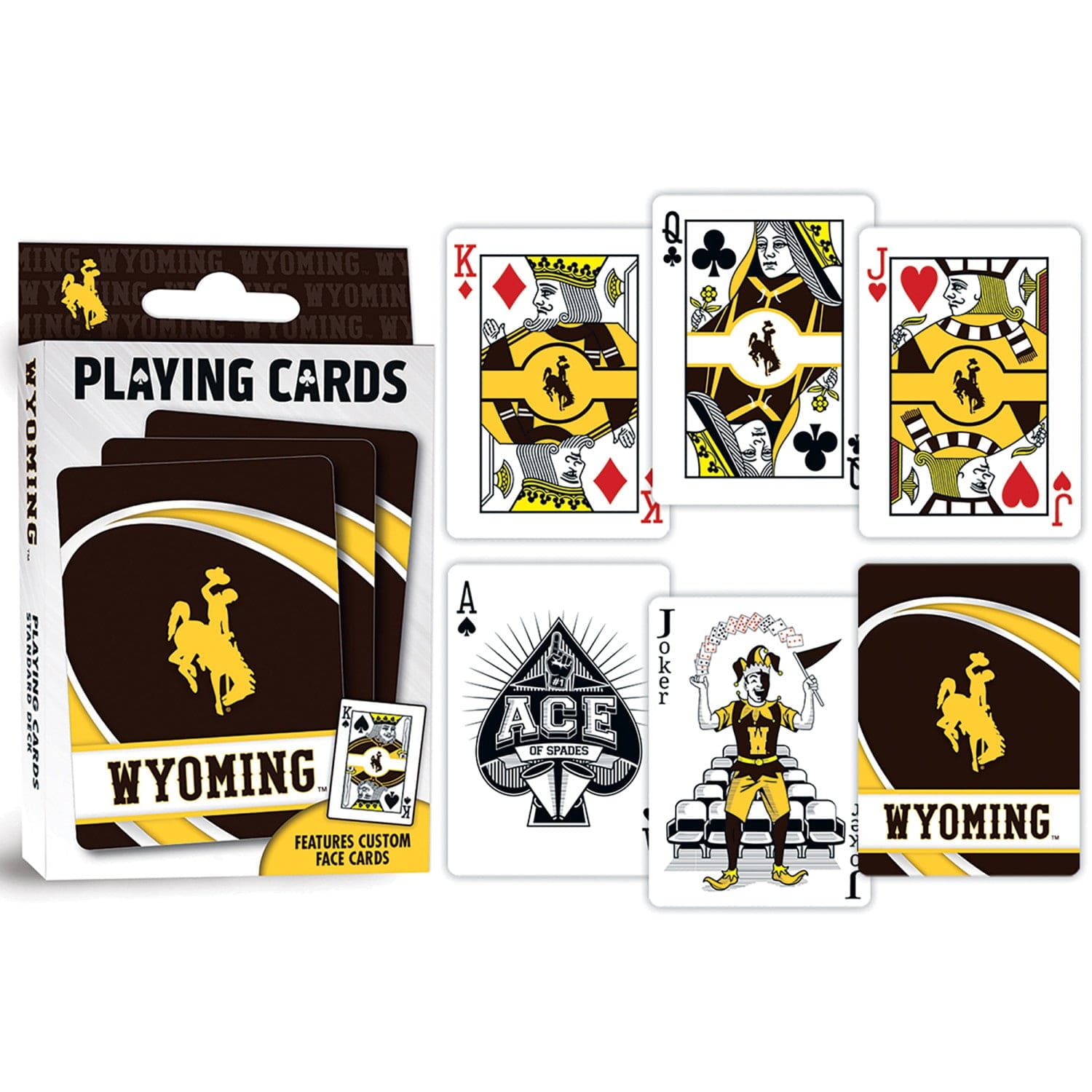 Wyoming Cowboys 54-Card Deck Playing Cards - Sports Gifts, Sports Memorabilia, Sports Collectibles, Fan Shop