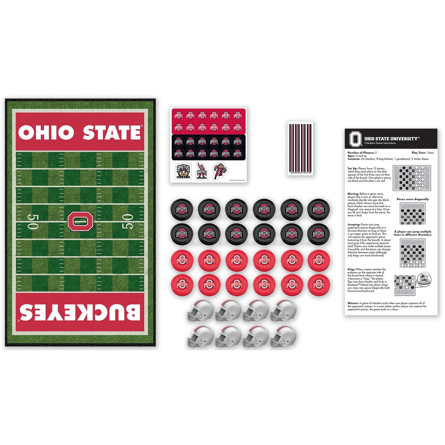 Ohio State Buckeyes Checkers Game - Sports Gifts, Sports Memorabilia, Sports Collectibles, Fan Shop