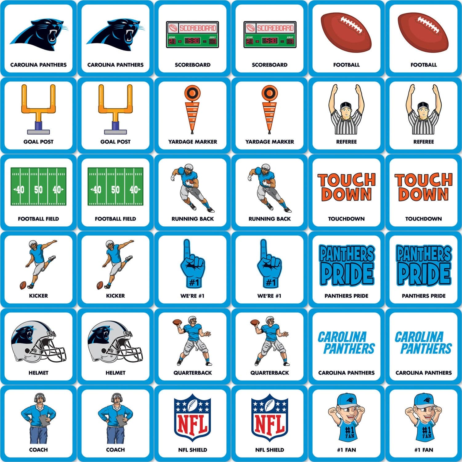 Carolina Panthers Matching Game: Fun for Fans of All Ages!