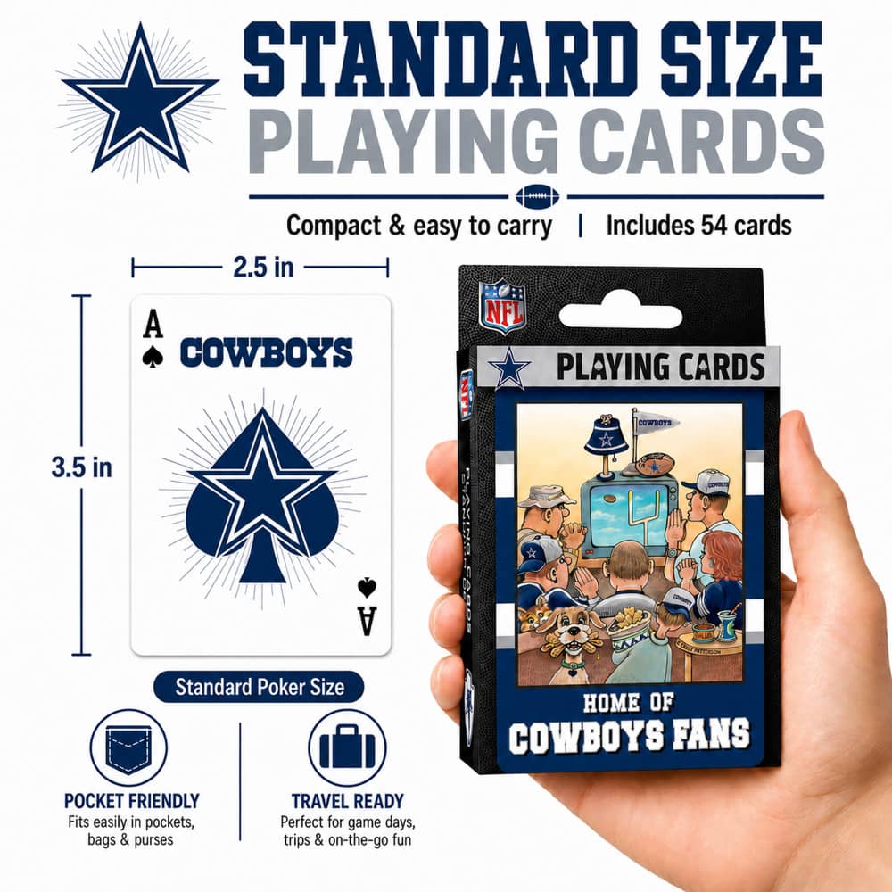 Dallas Cowboys 54-Card Fan Deck Playing Cards