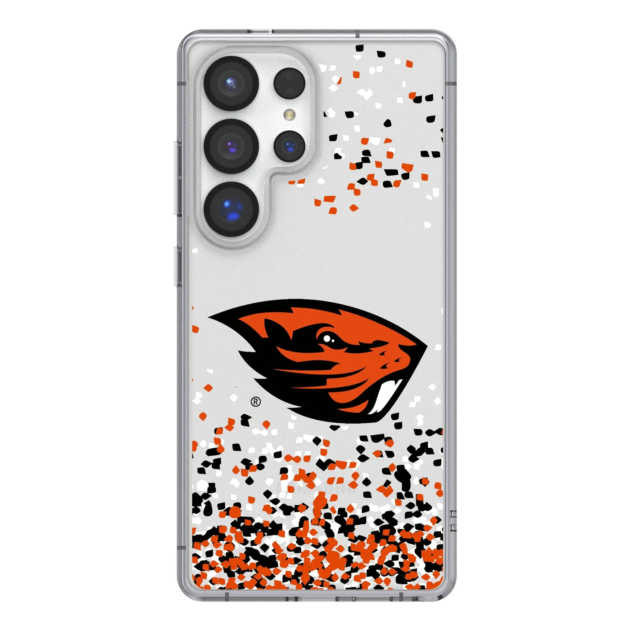 Oregon State University Beavers Confetti Clear Phone Case for Samsung Galaxy