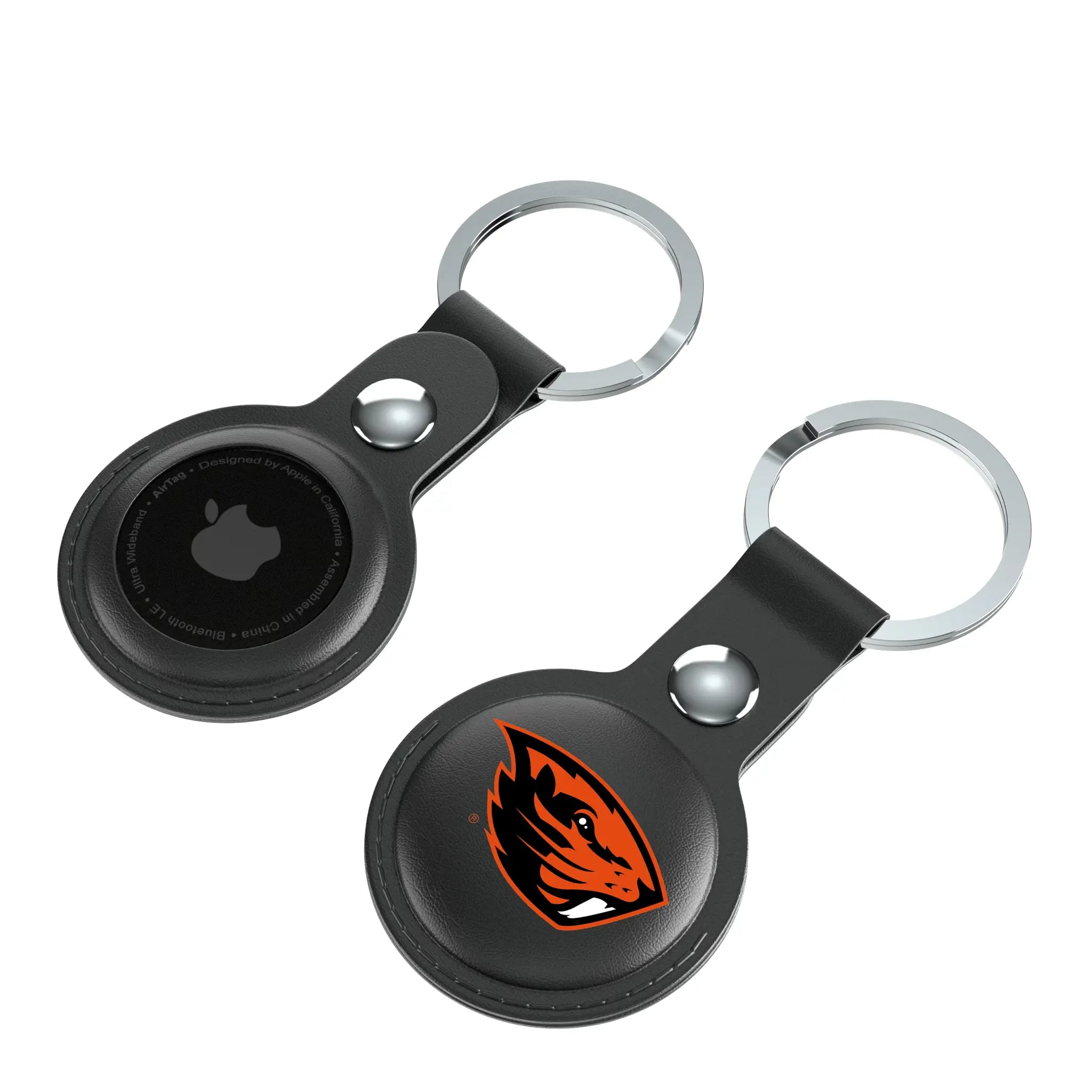 Oregon State University Beavers Insignia Black Airtag Holder 2-Pack