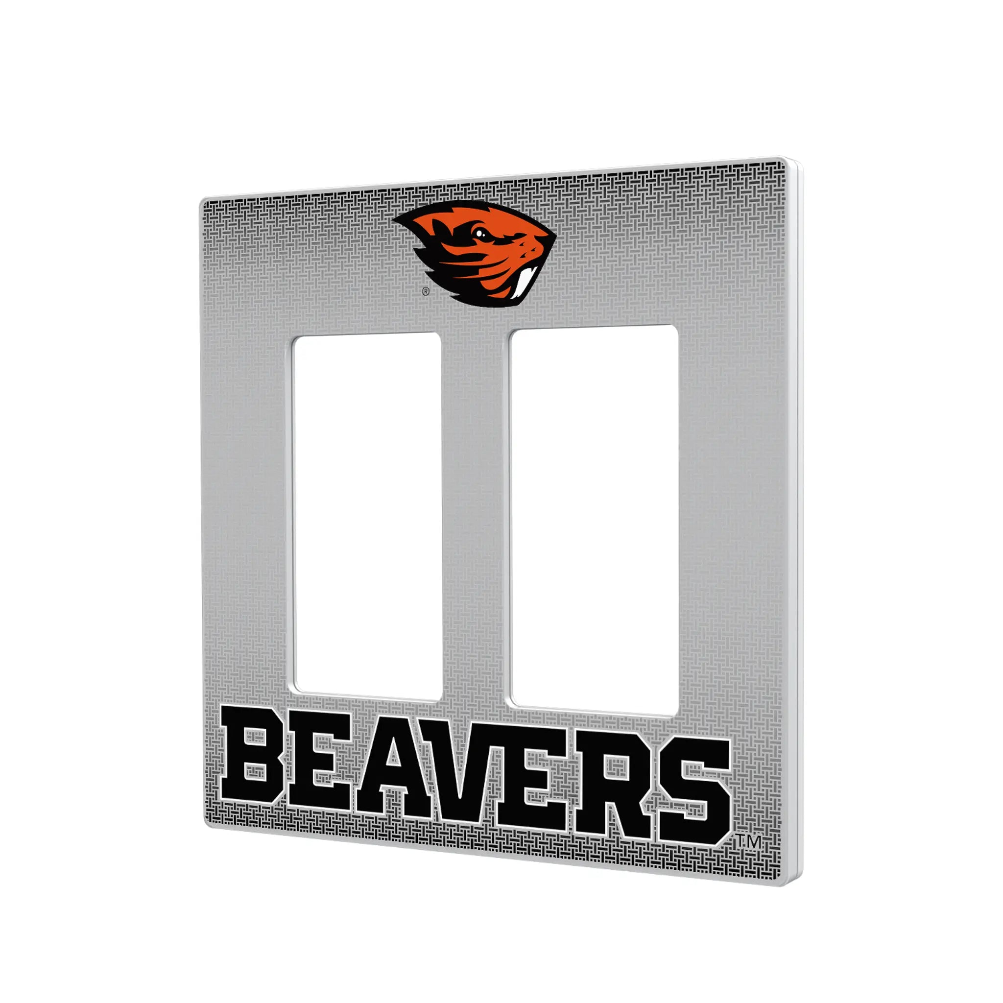 Oregon State University Beavers Linen Hidden-Screw Light Switch Plate