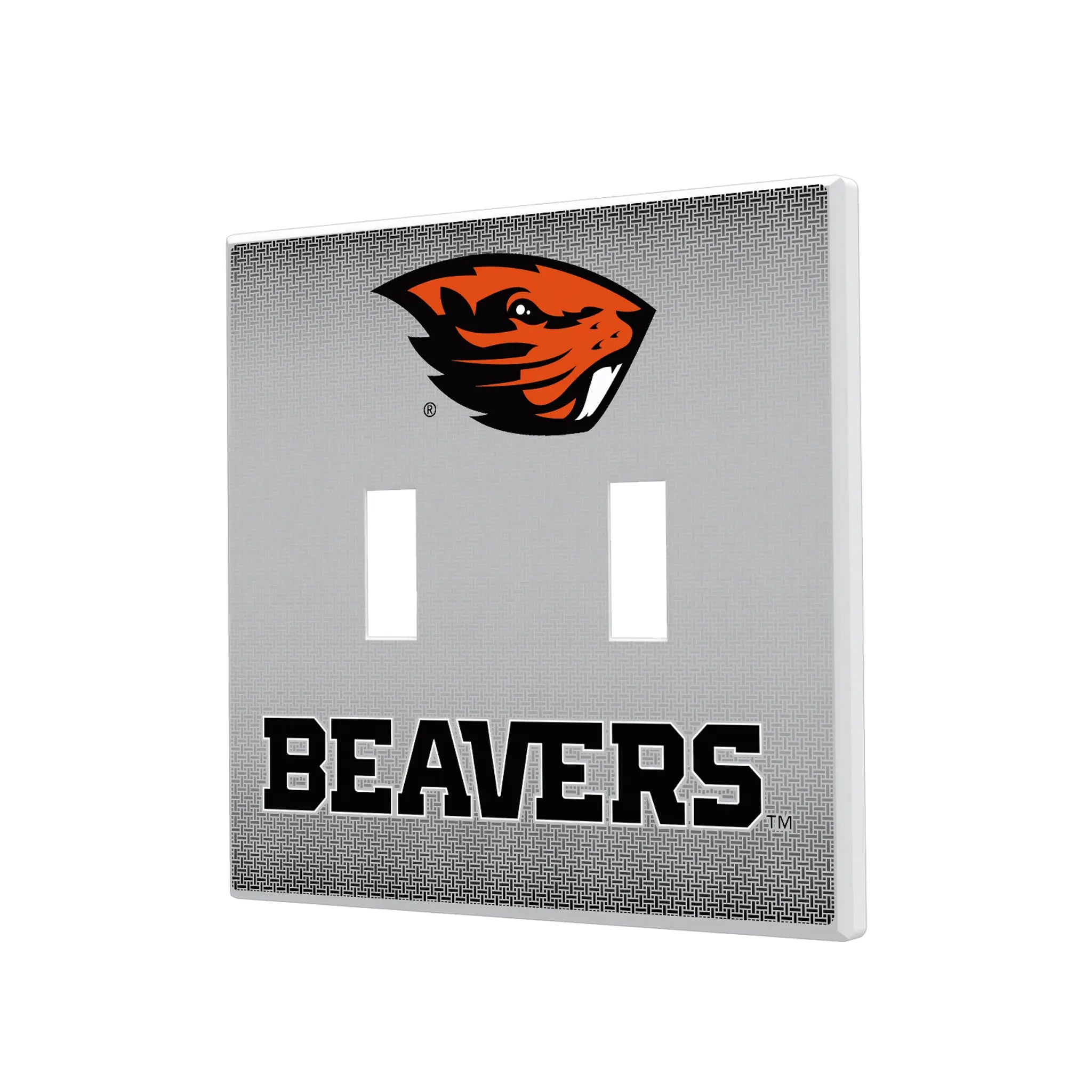 Oregon State University Beavers Linen Hidden-Screw Light Switch Plate