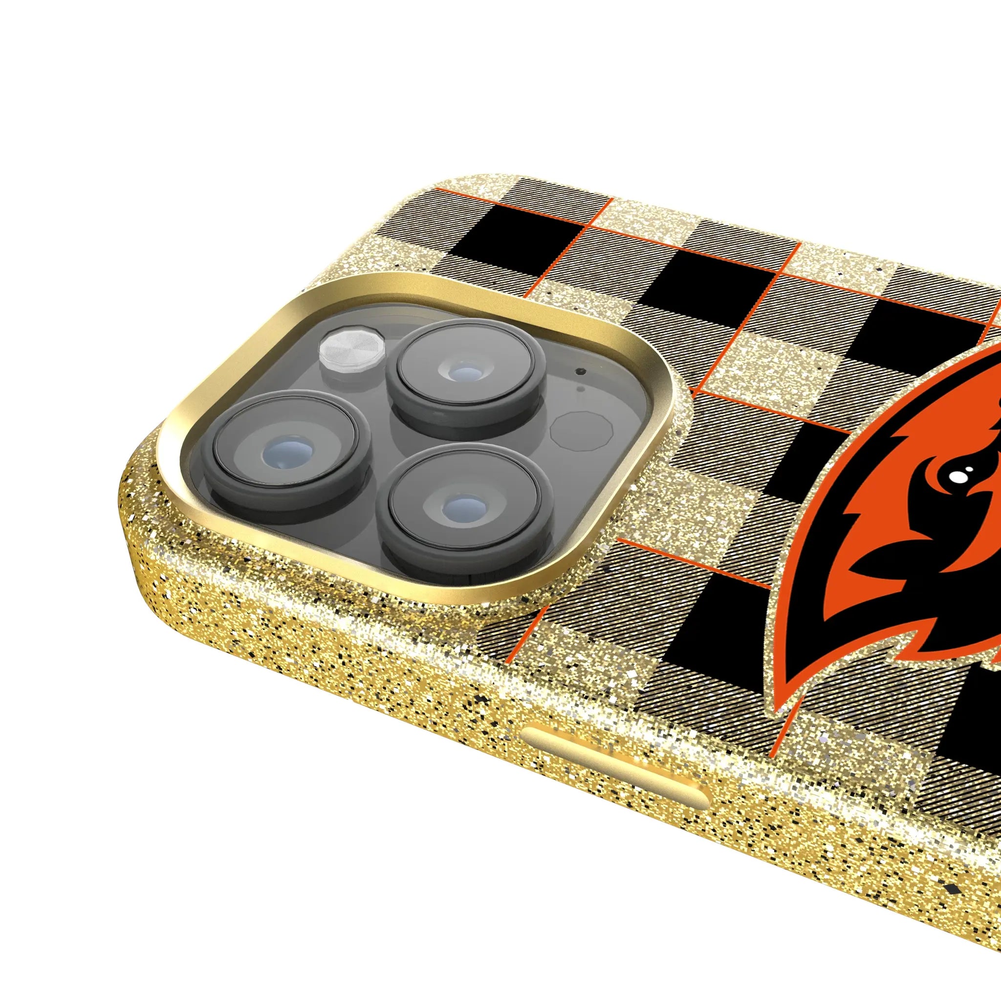 Oregon State University Beavers Plaid Bling Phone Case