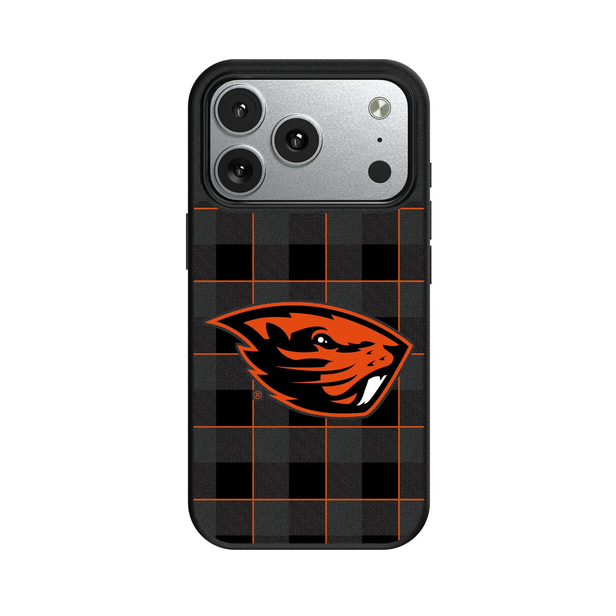 Oregon State University Beavers Plaid MagSafe Compatible Phone Case for Apple iPhone