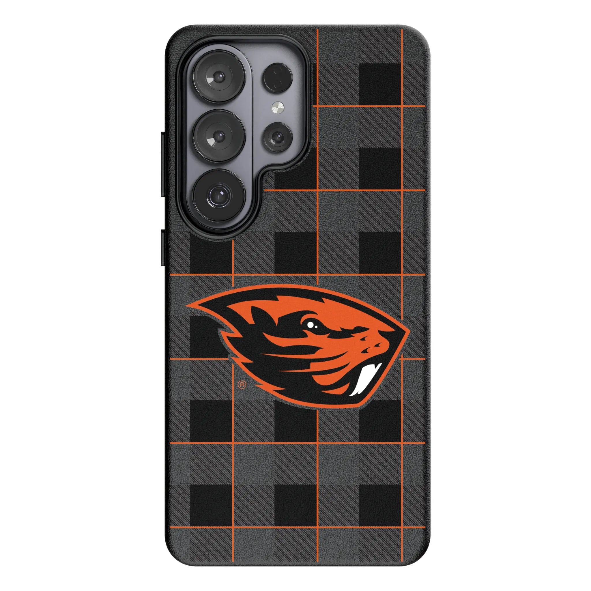 Oregon State University Beavers Plaid MagSafe Compatible Phone Case for Samsung Galaxy