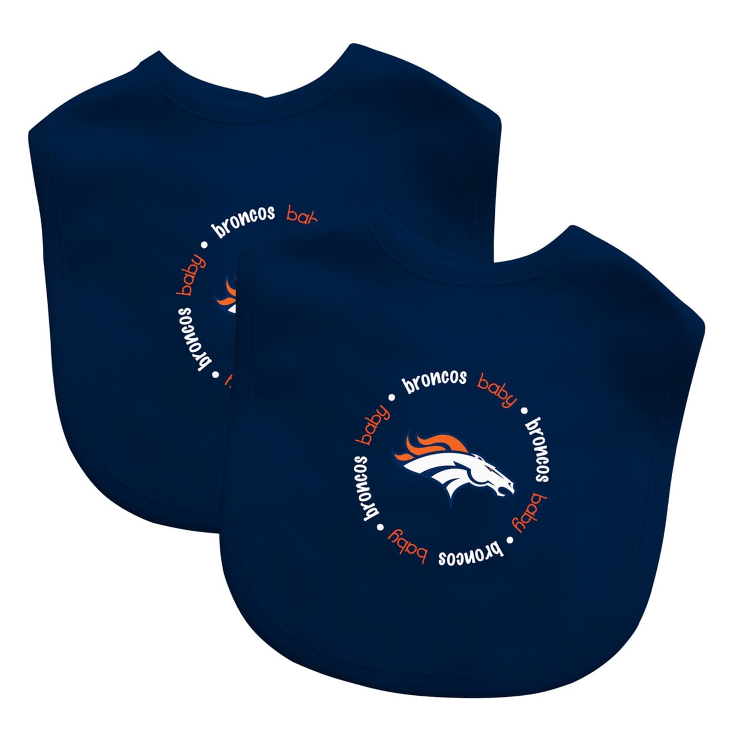 Denver Broncos Baby Bibs 2-Pack - Sports Gifts, Sports Memorabilia, Sports Collectibles, Fan Shop