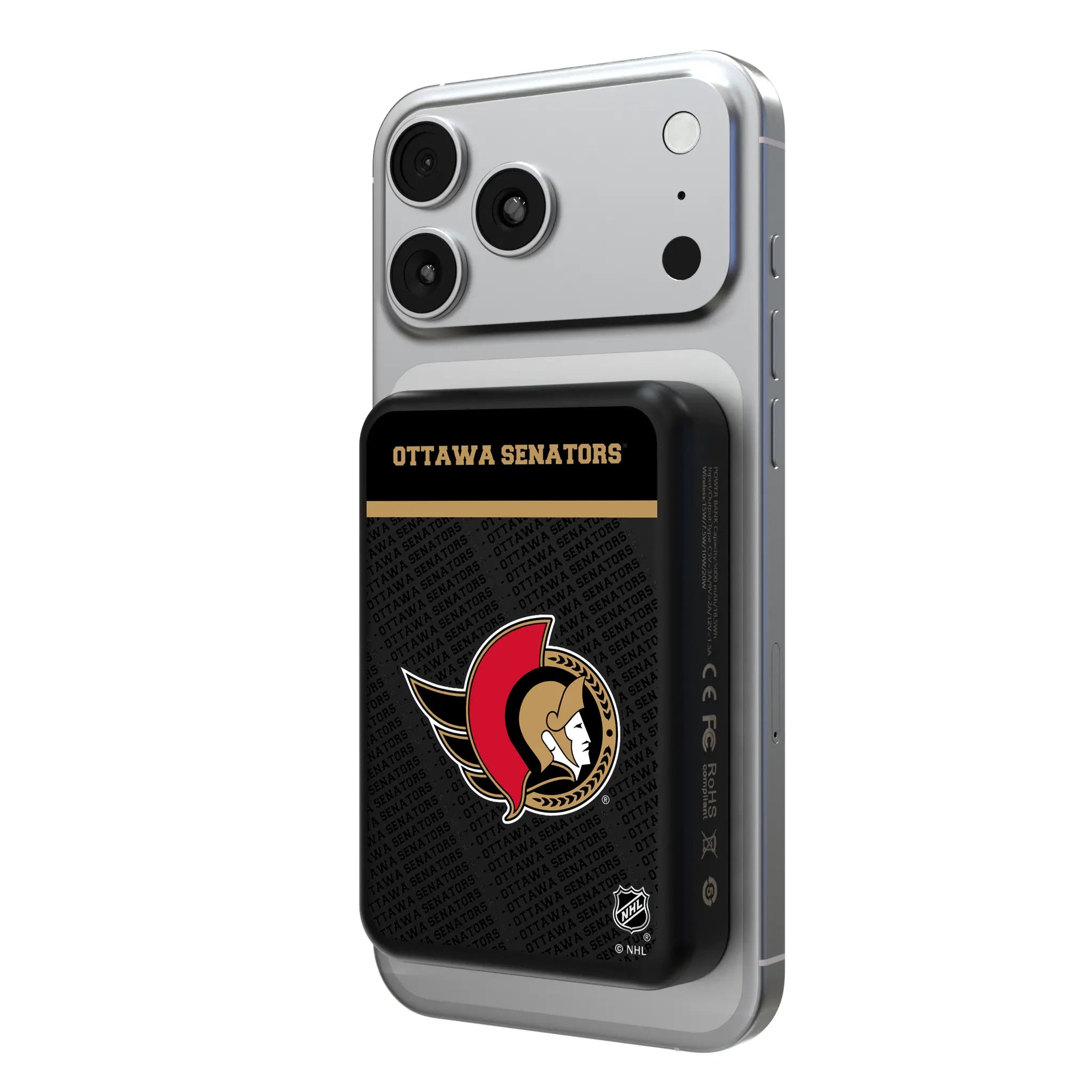 Ottawa Senators Endzone Plus Wireless Mag Power Bank