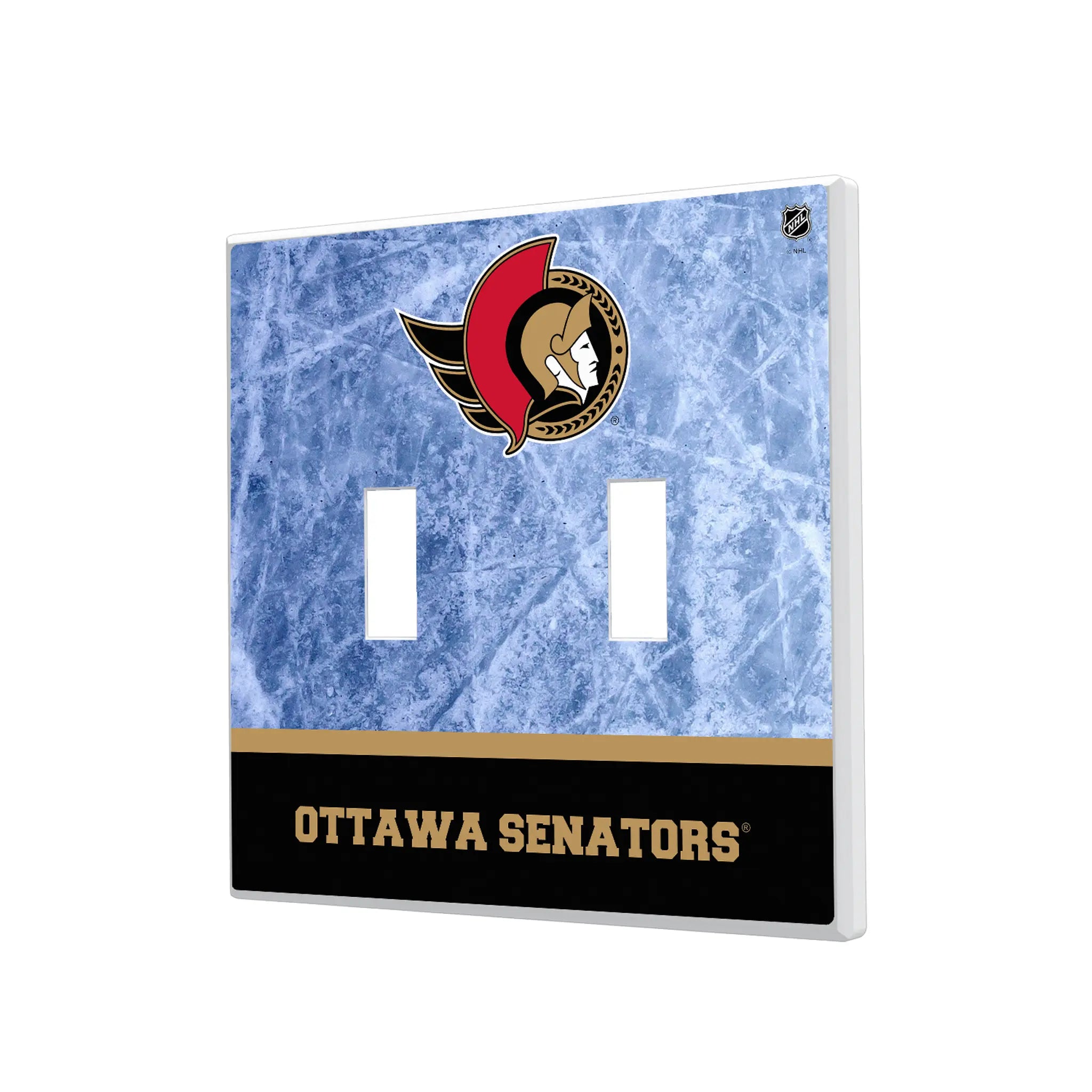 Ottawa Senators Ice Wordmark Hidden-Screw Light Switch Plate