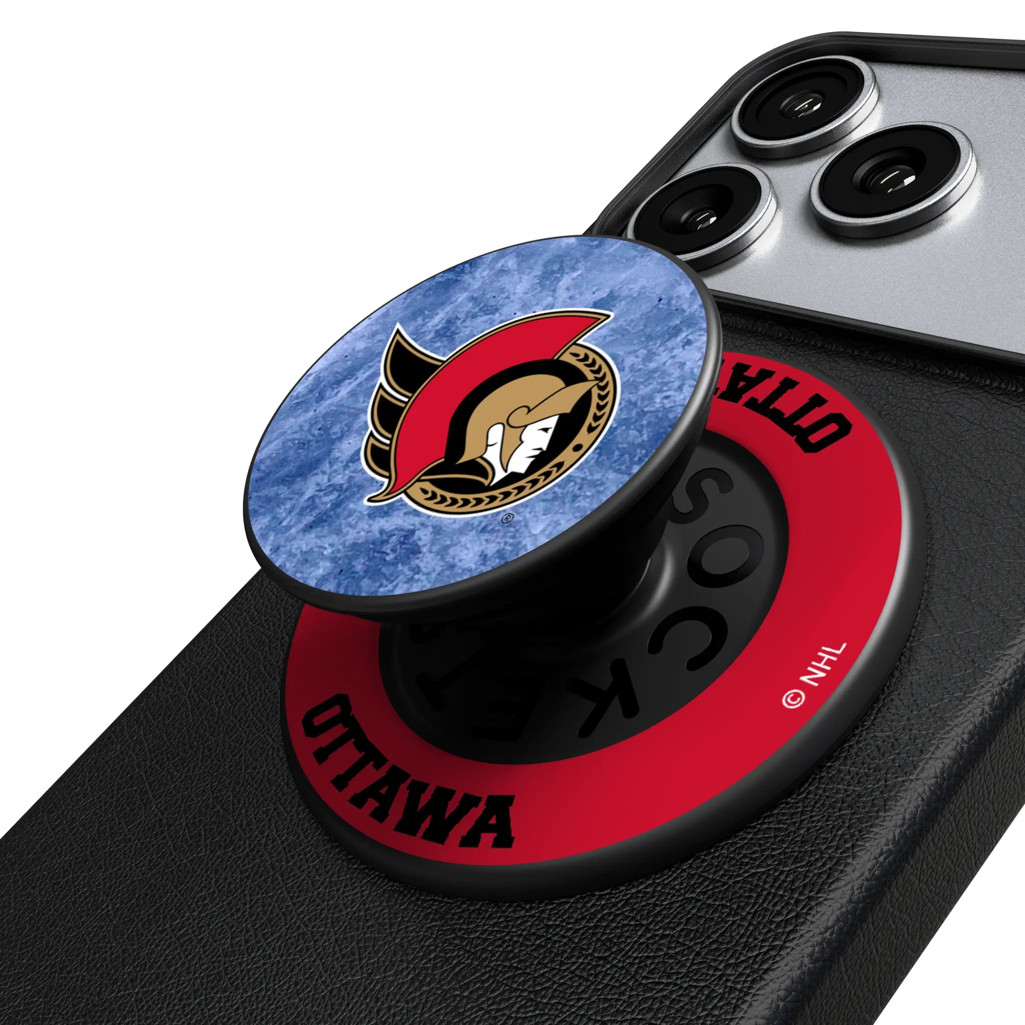 Ottawa Senators Ice Wordmark PopSockets Magnetic Phone Grip and Stand