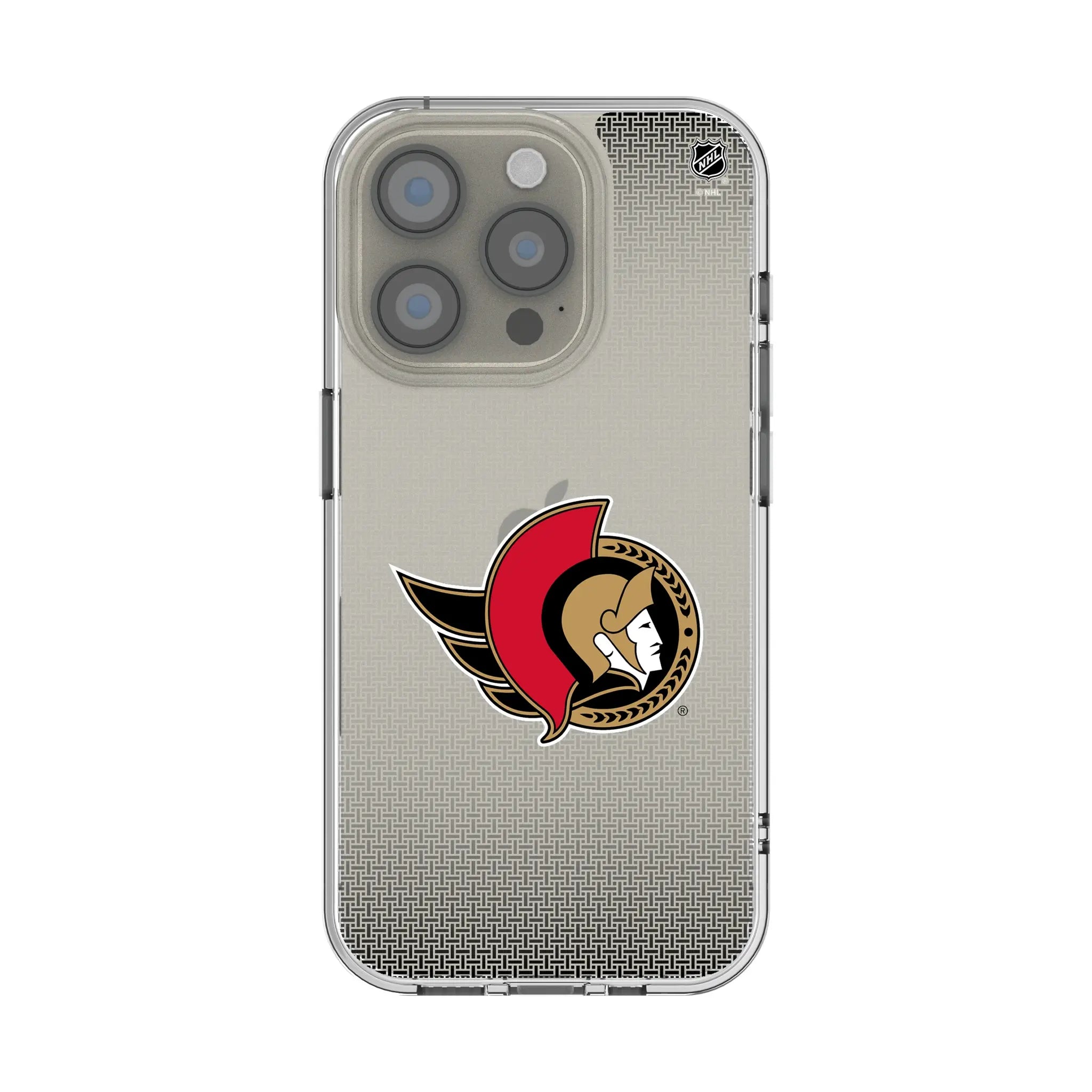 Ottawa Senators Linen Clear Phone Case for Apple iPhone