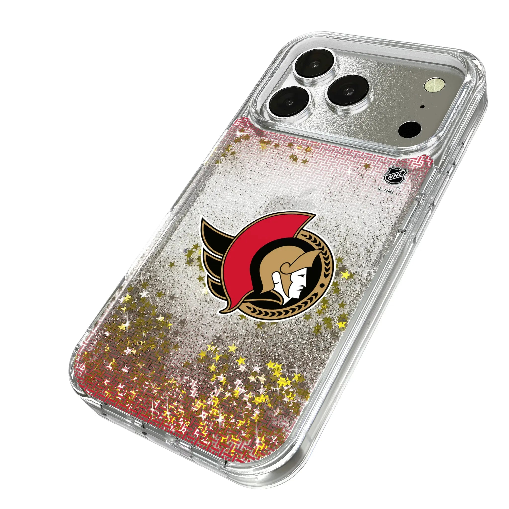 Ottawa Senators Linen Glitter Phone Case