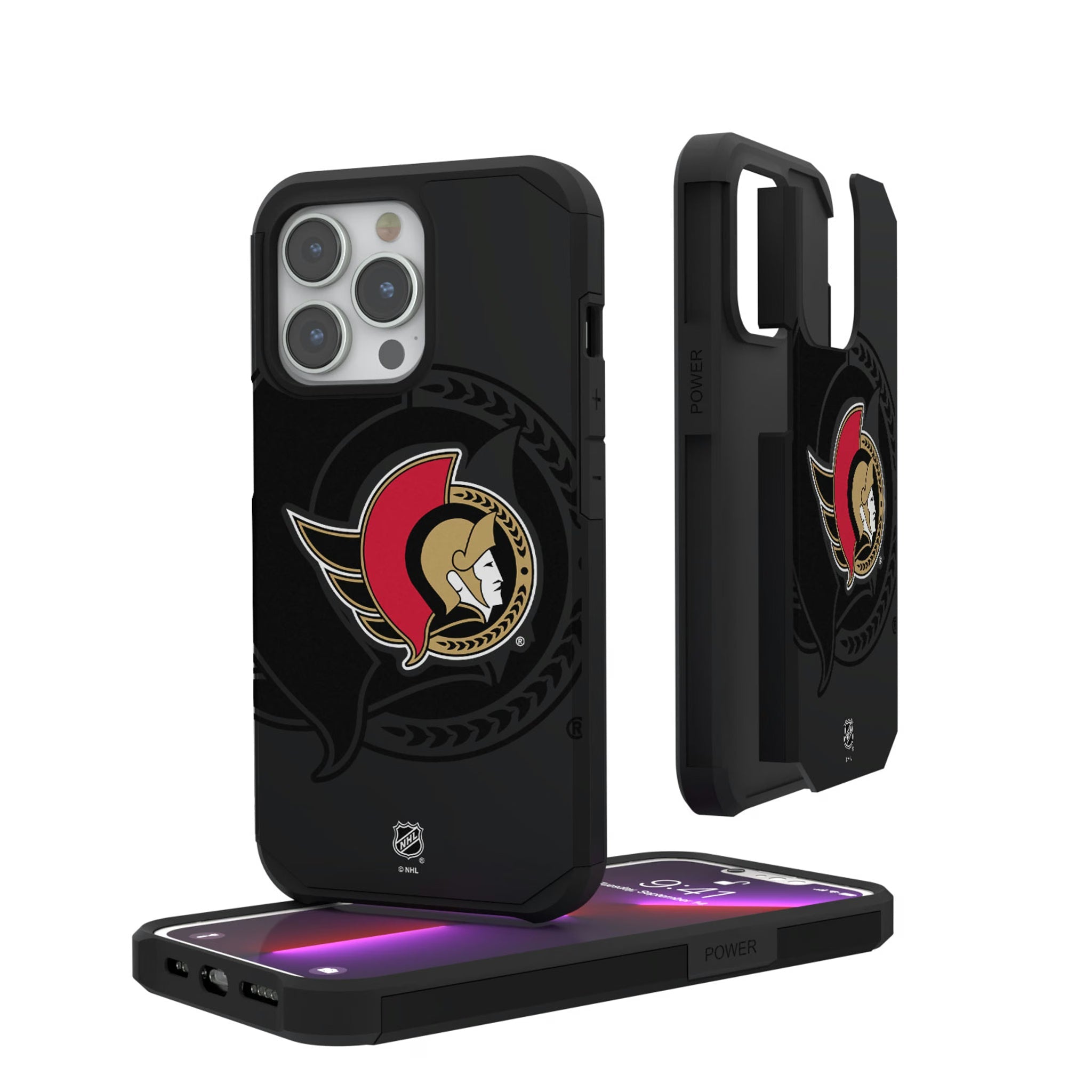 Ottawa Senators Monocolor Tilt Rugged Phone Case - Sports Gifts, Sports Memorabilia, Sports Collectibles, Fan Shop