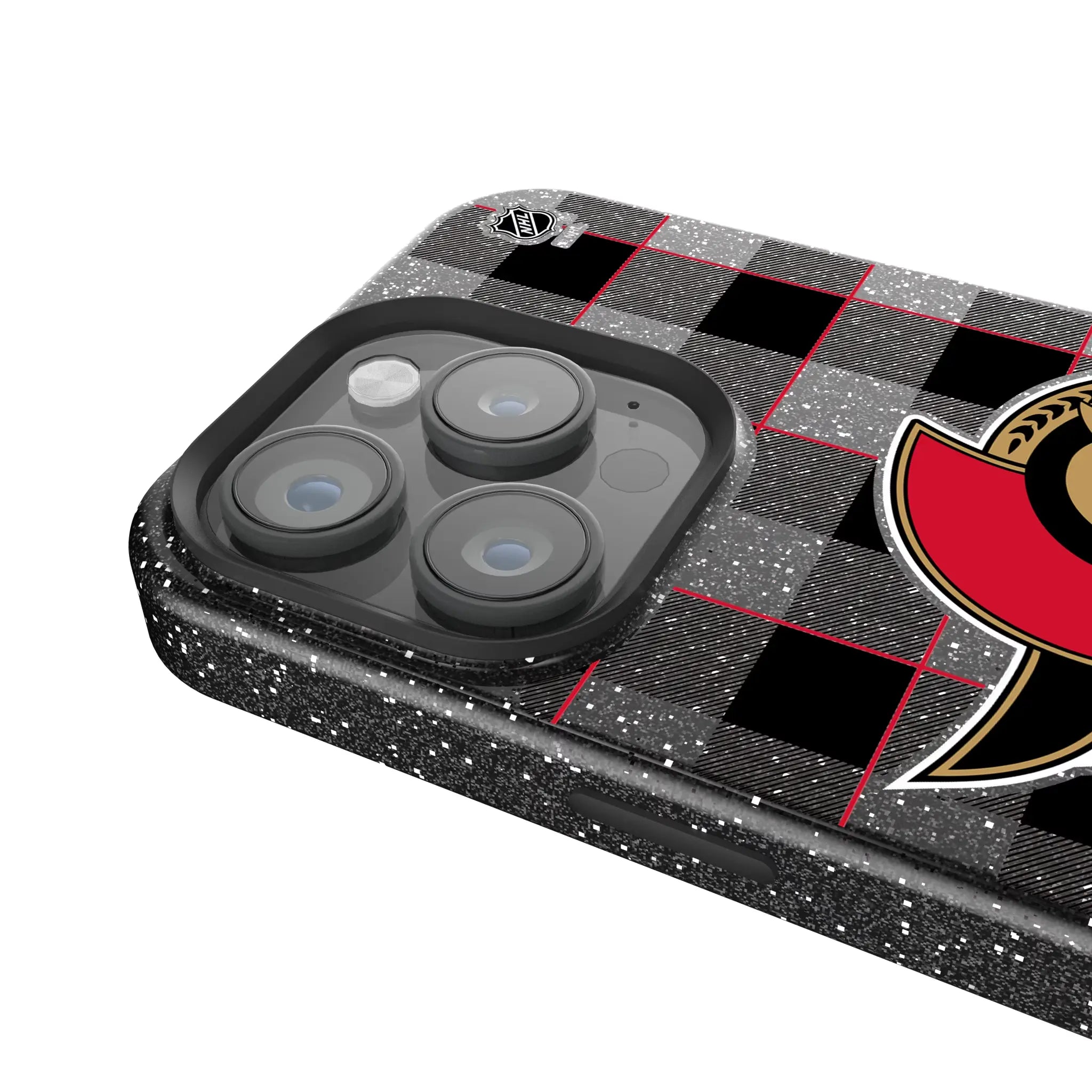 Ottawa Senators Plaid Bling Phone Case