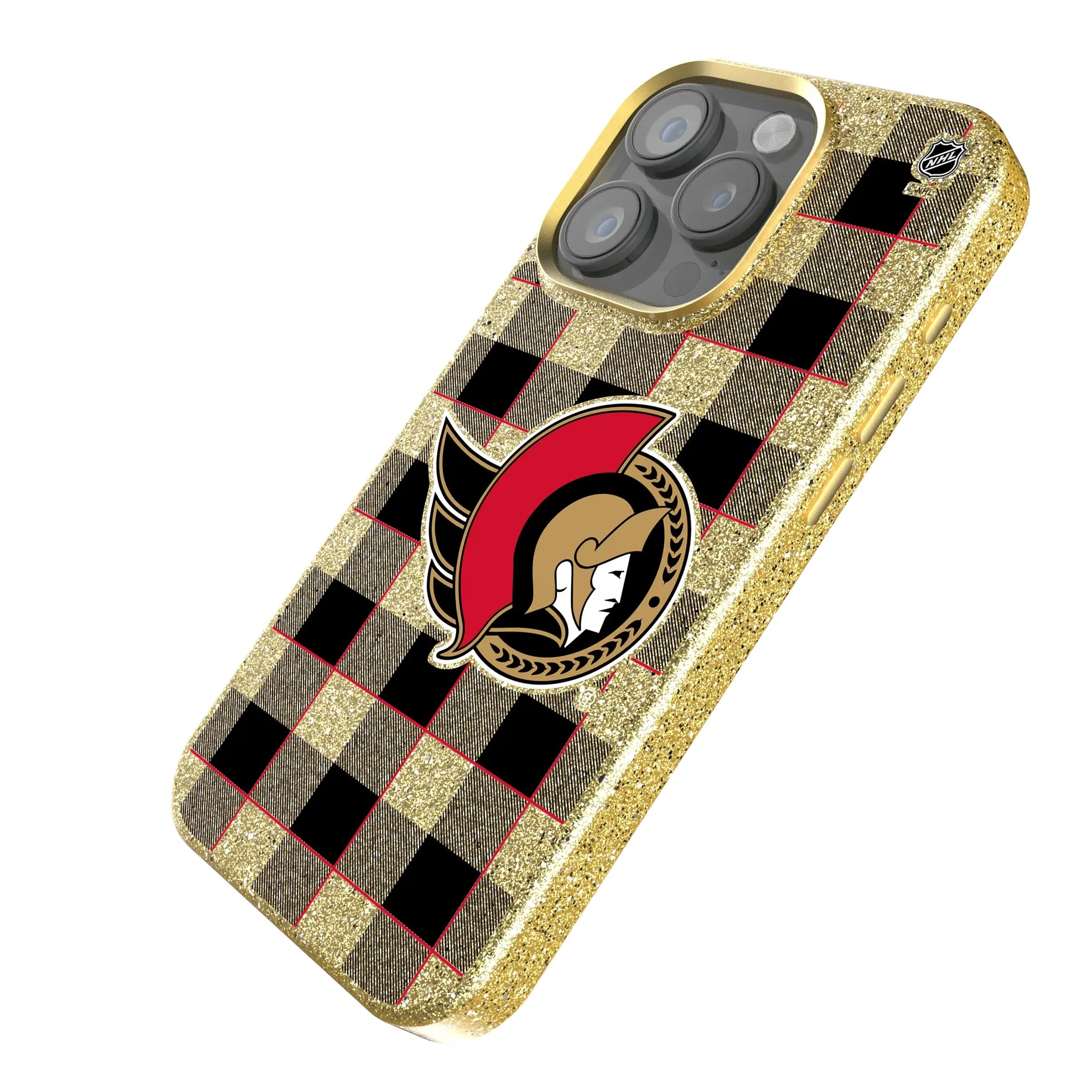 Ottawa Senators Plaid Bling Phone Case