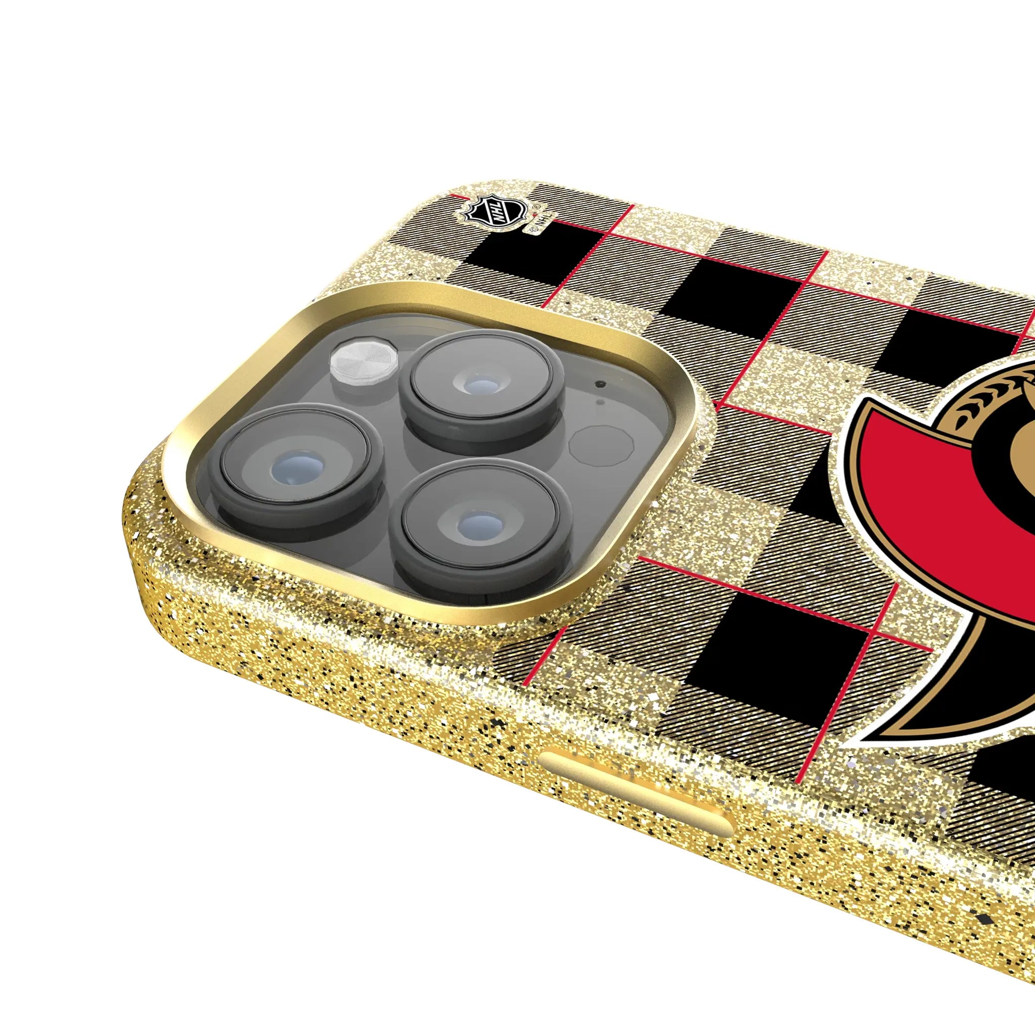 Ottawa Senators Plaid Bling Phone Case