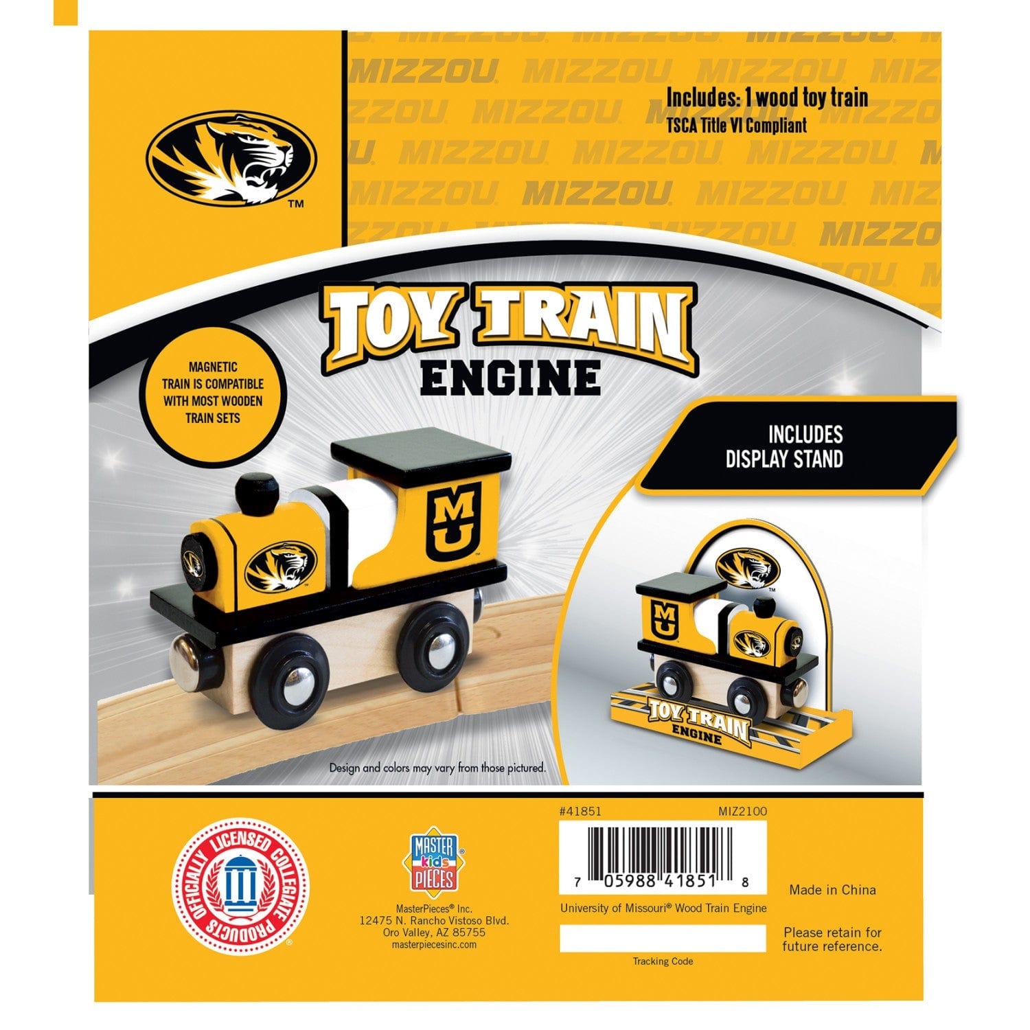 Missouri Tigers Toy Train Engine