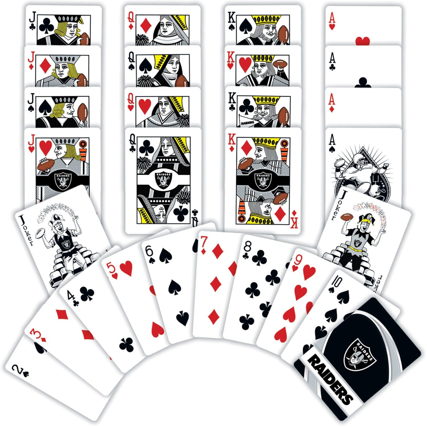 Las Vegas Raiders 54-Card Deck Playing Cards - Sports Gifts, Sports Memorabilia, Sports Collectibles, Fan Shop