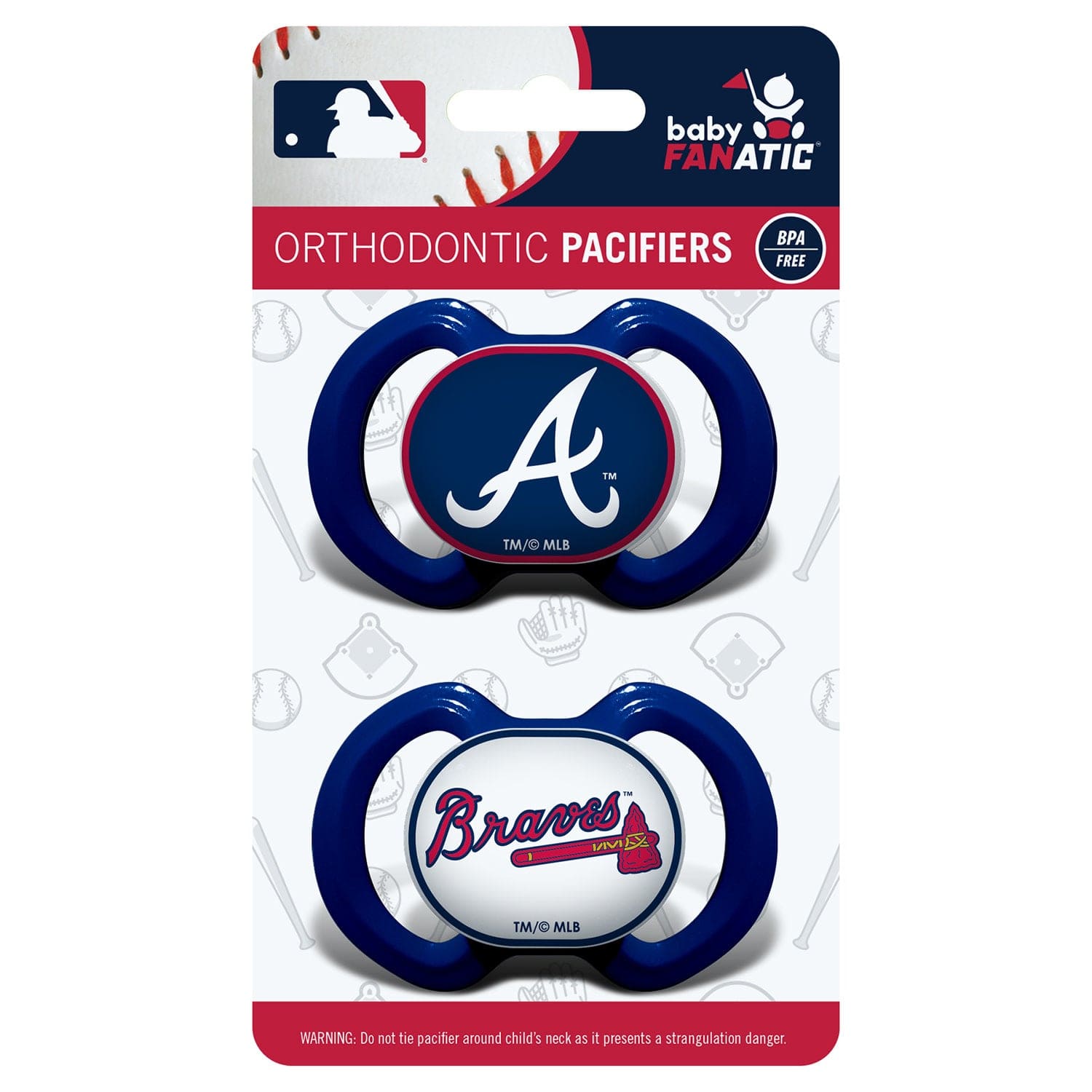 Atlanta Braves Pacifier 2-Pack for Little Fans - Sports Gifts, Sports Memorabilia, Sports Collectibles, Fan Shop