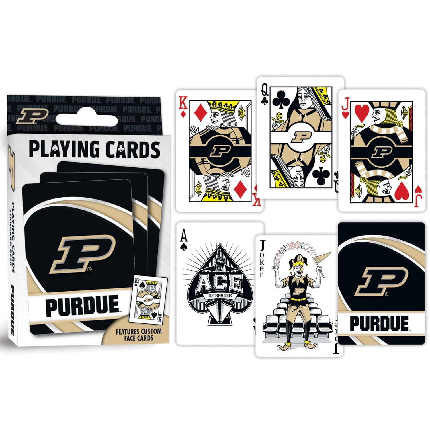 Purdue Boilermakers 54-Card Deck Playing Cards - Sports Gifts, Sports Memorabilia, Sports Collectibles, Fan Shop