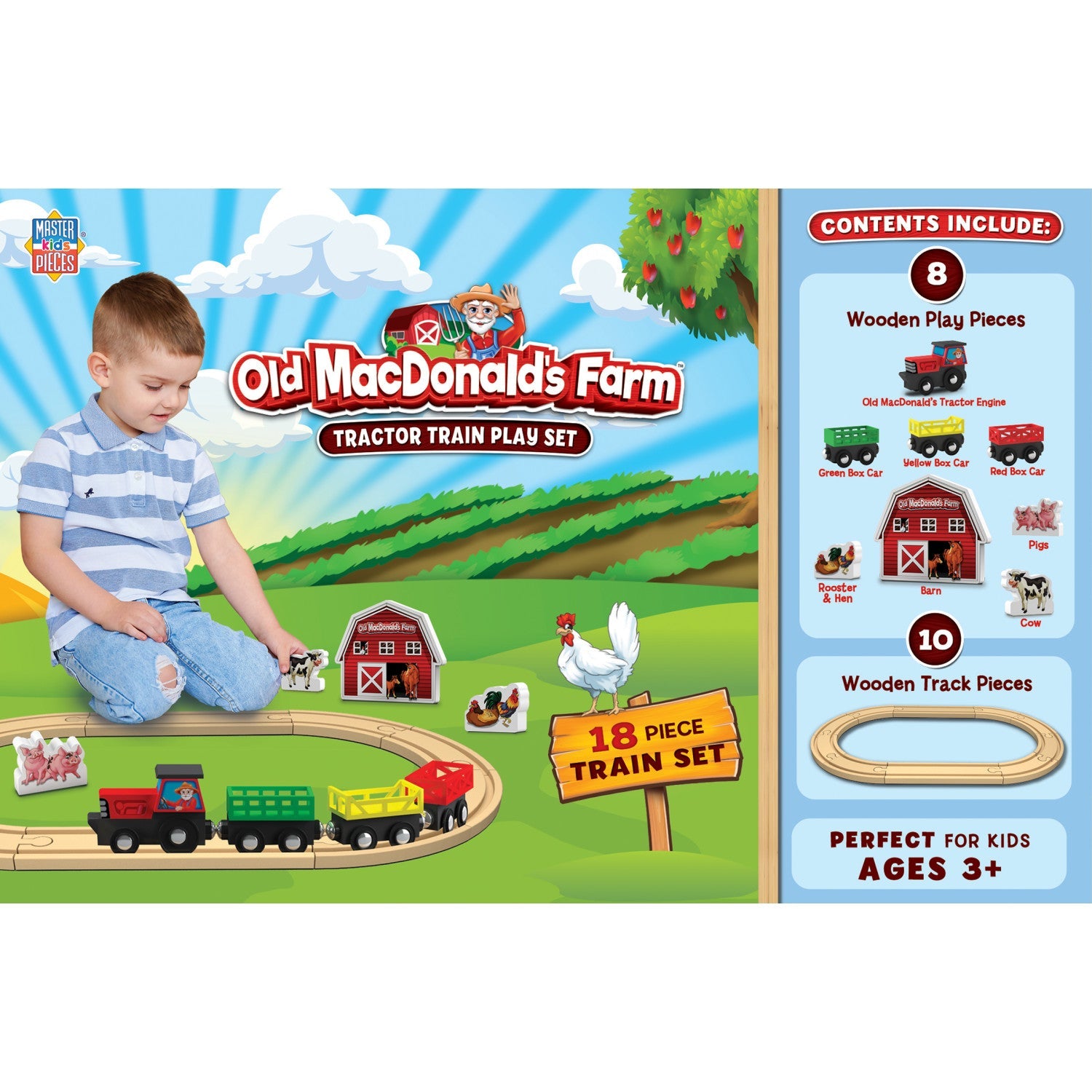 Old MacDonald's Farm Tractor Train Play Set - 757 Sports Collectibles