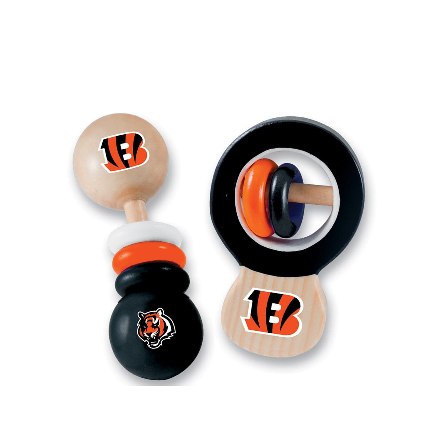 Cincinnati Bengals Baby Rattles 2-Pack: Cheerful Playtime for Little Fans - Sports Gifts, Sports Memorabilia, Sports Collectibles, Fan Shop