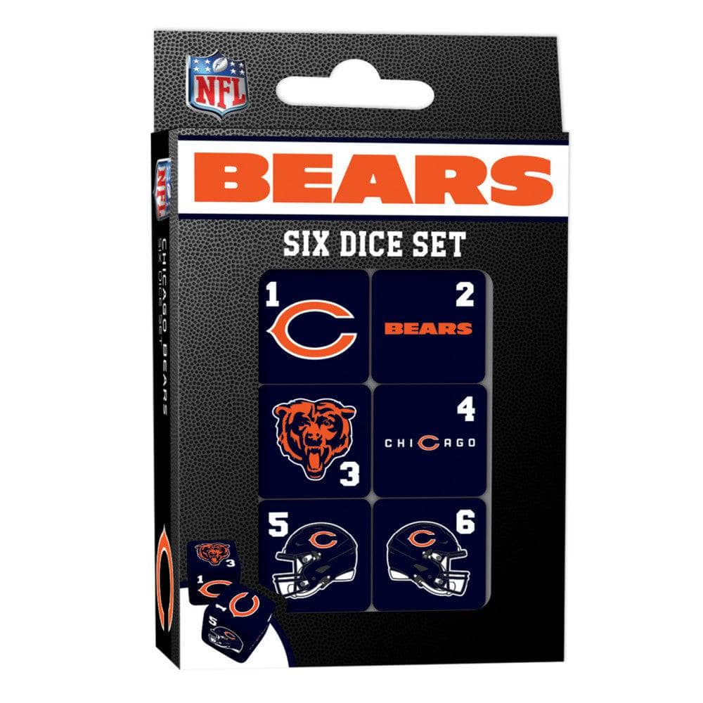 Chicago Bears Themed Dice Set - Sports Gifts, Sports Memorabilia, Sports Collectibles, Fan Shop